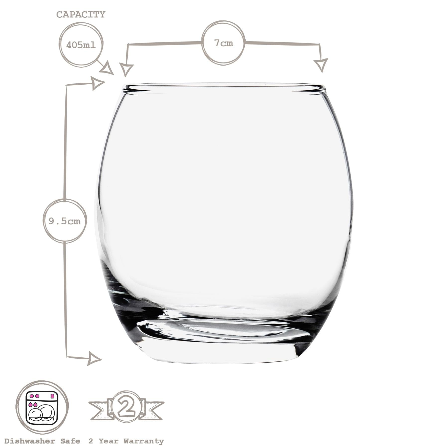 405ml Empire Whisky Glasses - Pack of Six