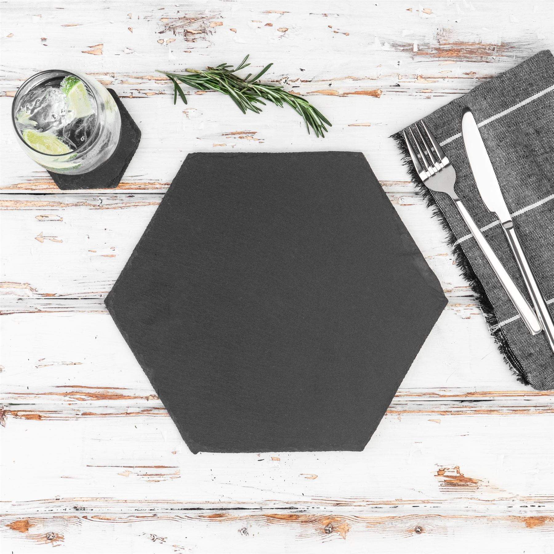 Hexagon Slate Coasters - Pack of Six