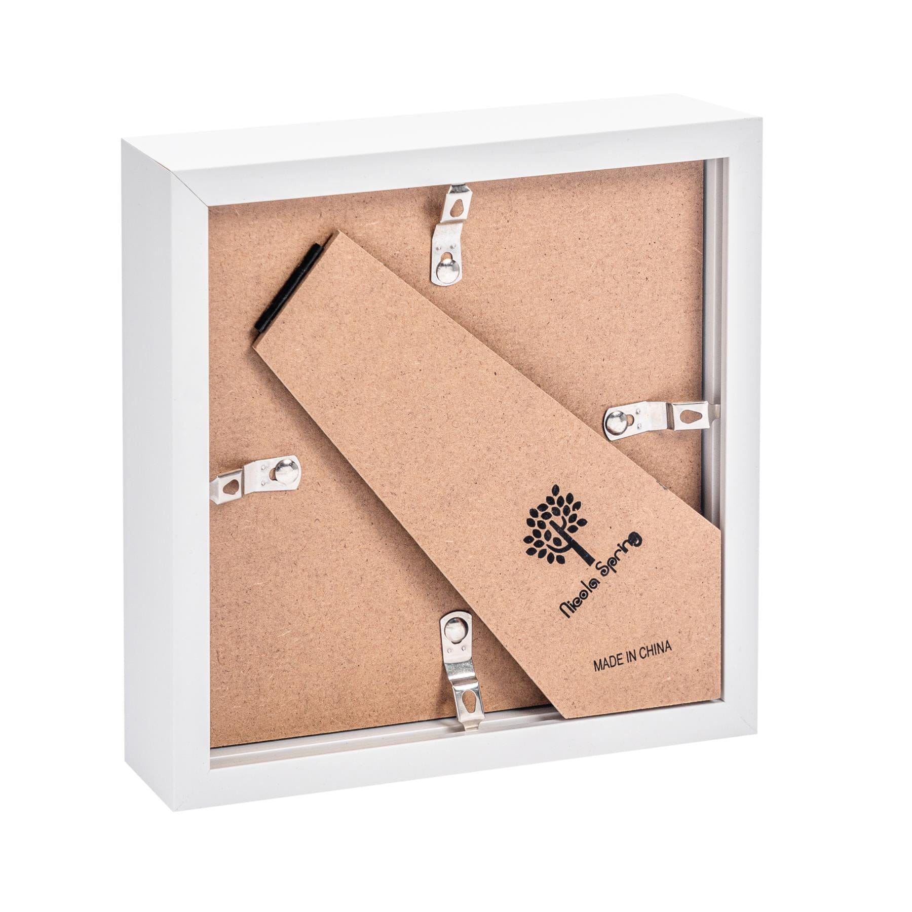 6" x 6" White 3D Box Photo Frame