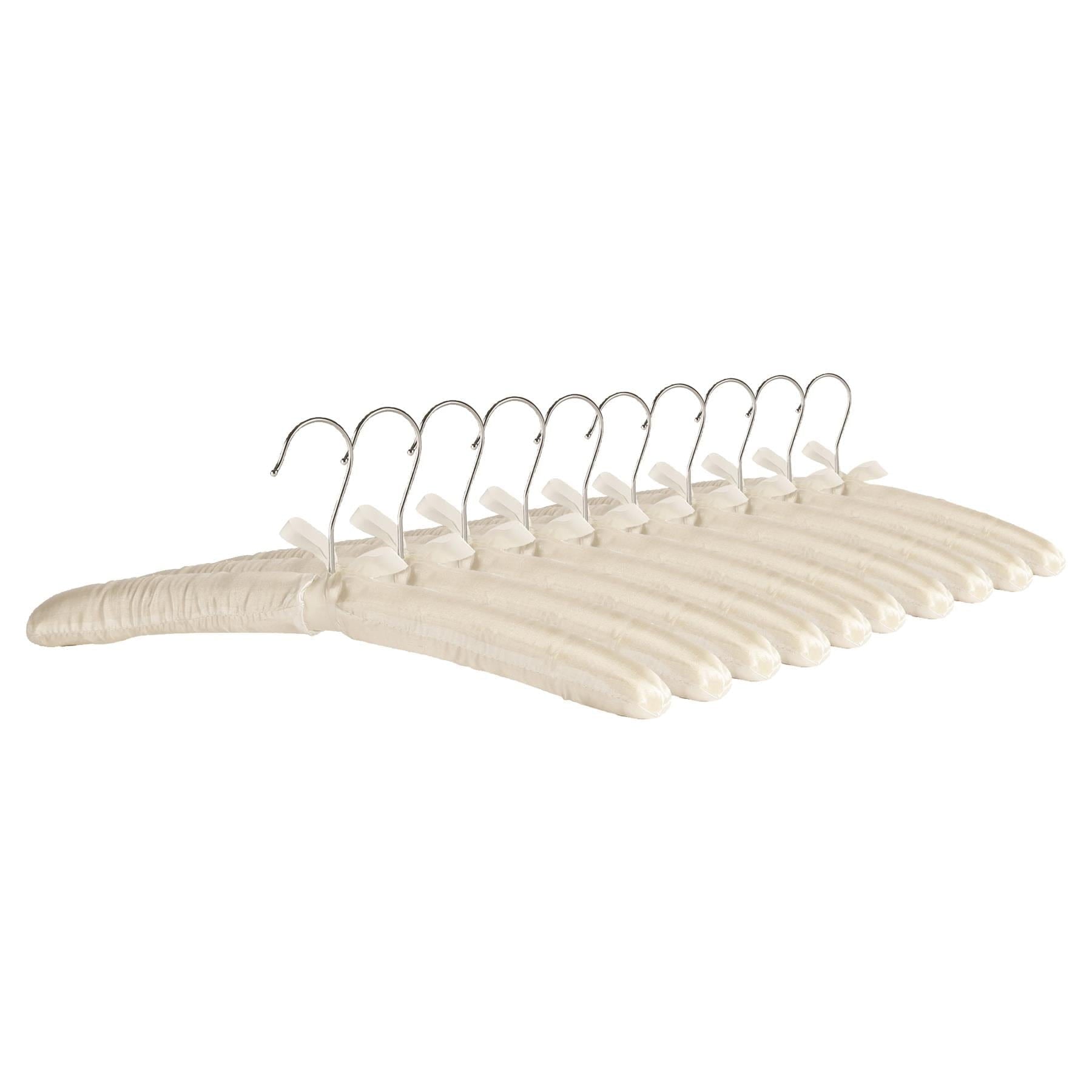 Padded Satin Clothes Hangers - Pack of 10 - By Harbour Housewares