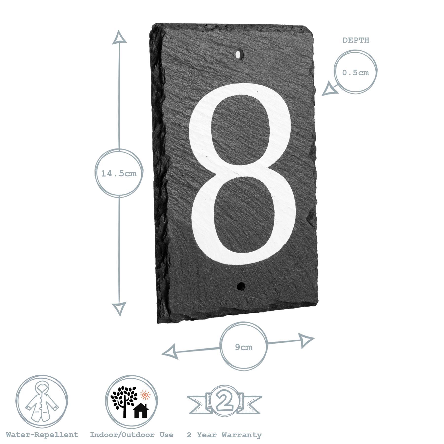 Number 8 Slate House Sign