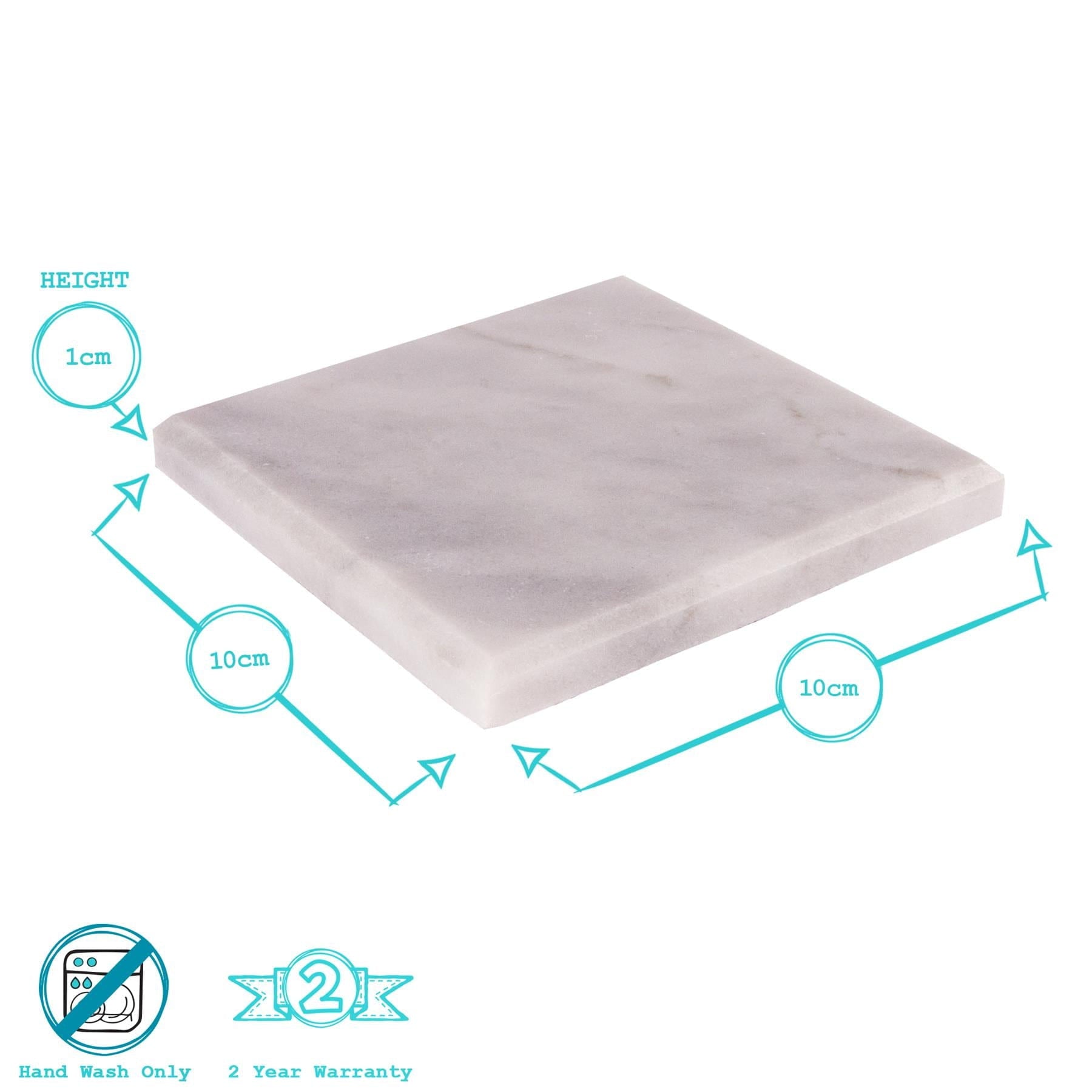 12pc Marble Placemats & Square Coasters Set