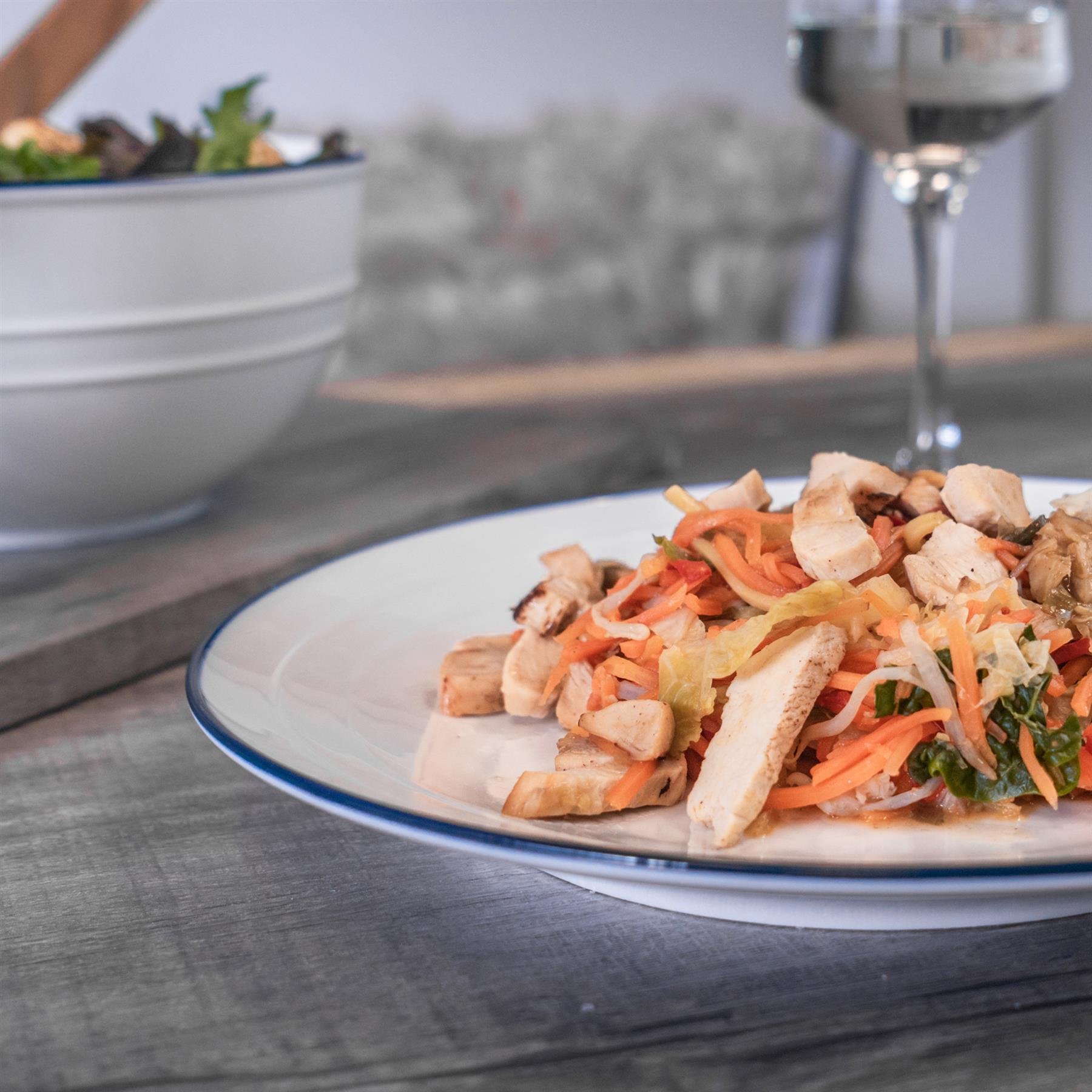 20pc Farmhouse White Dinner Set