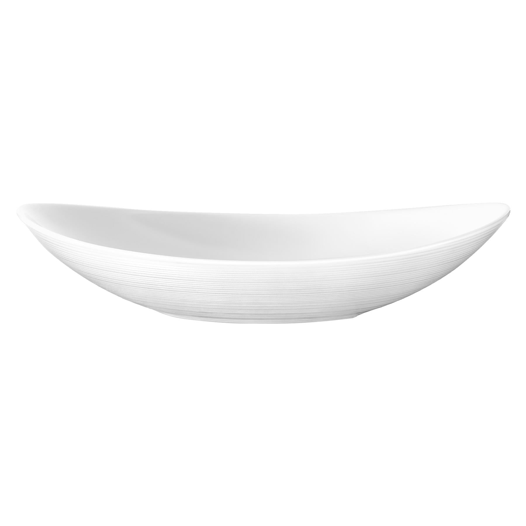 White 23cm Prometeo Oval Glass Soup Plates - Pack of 6