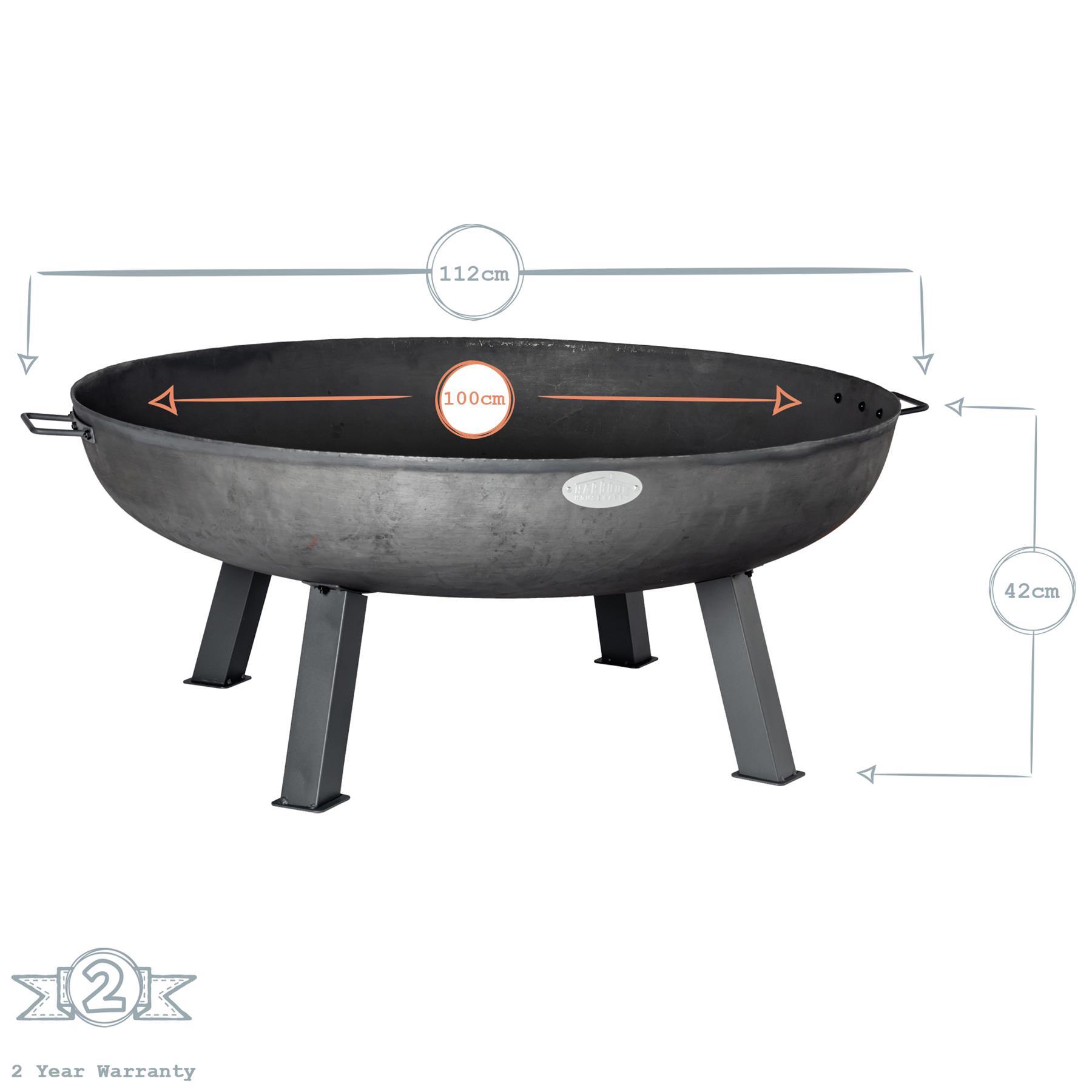 XL Cast Iron Fire Pit 100cm