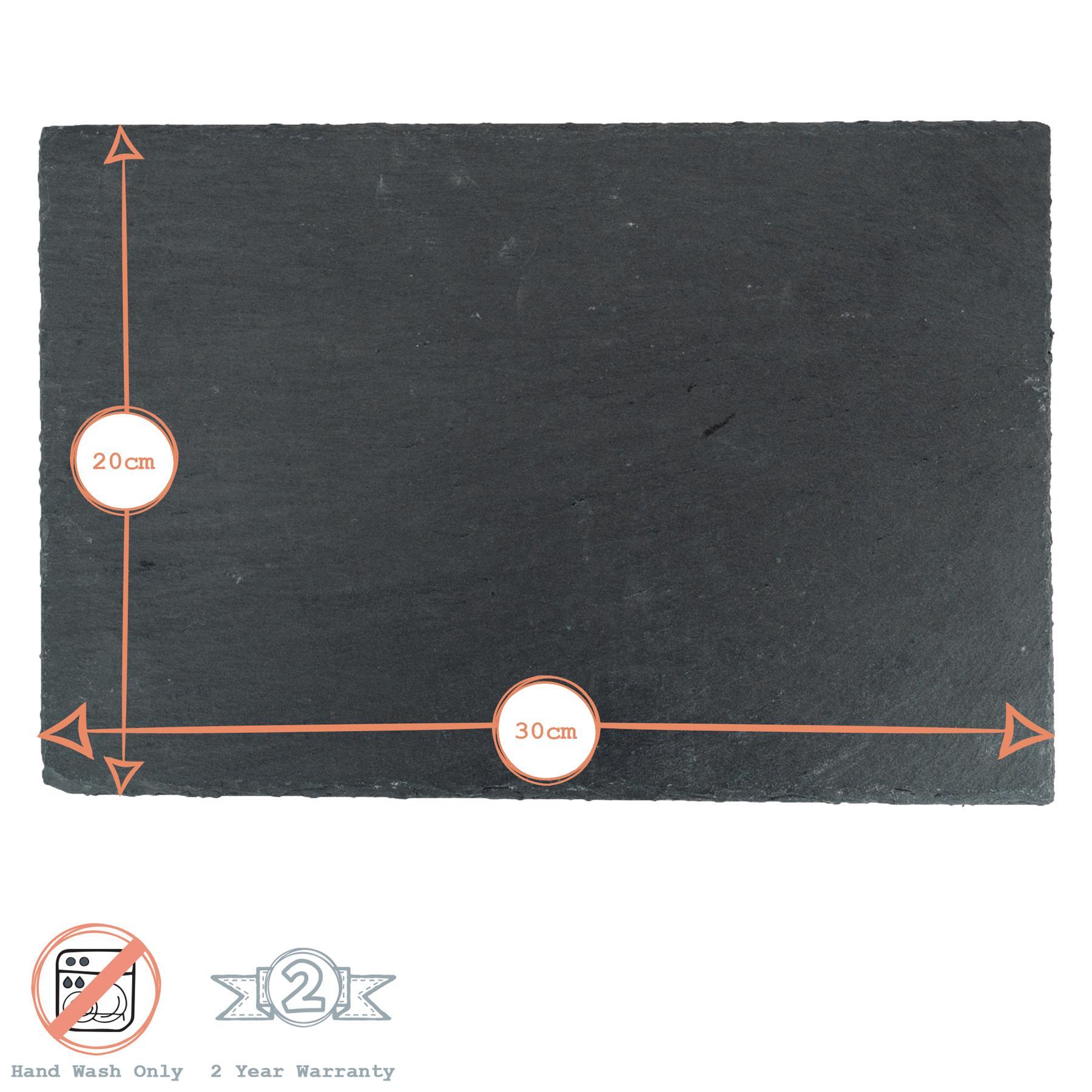 30cm x 20cm Rectangle Slate Placemats - Pack of Six