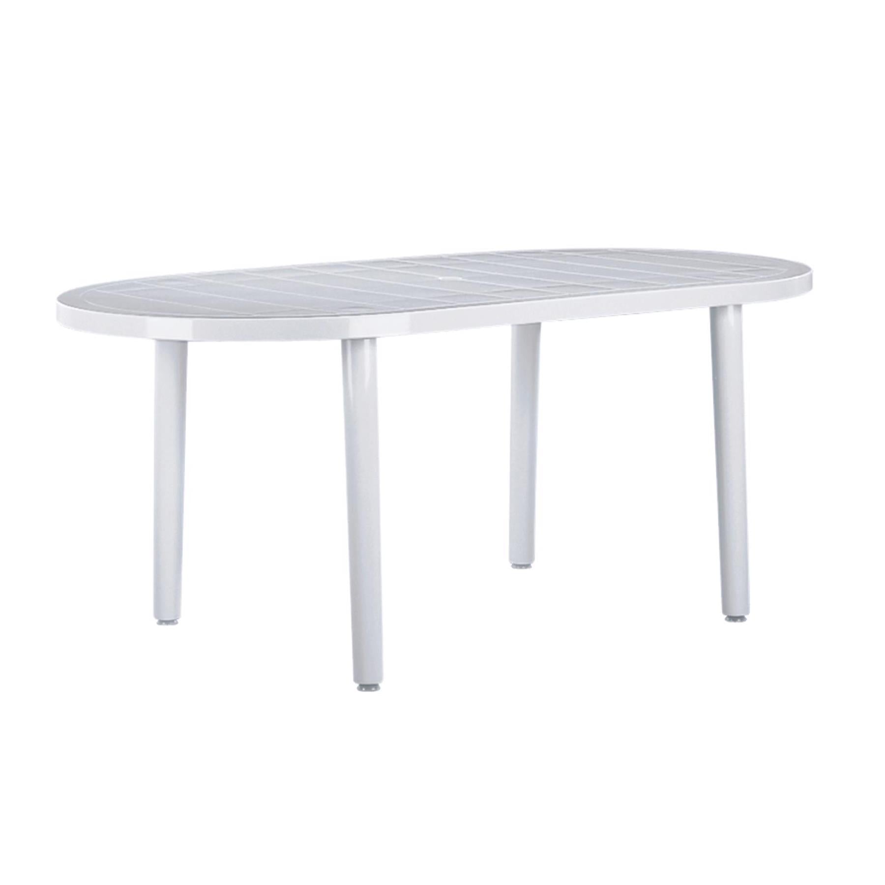 Six-Seater Oval Brava Plastic Garden Dining Table 180cm x 90cm