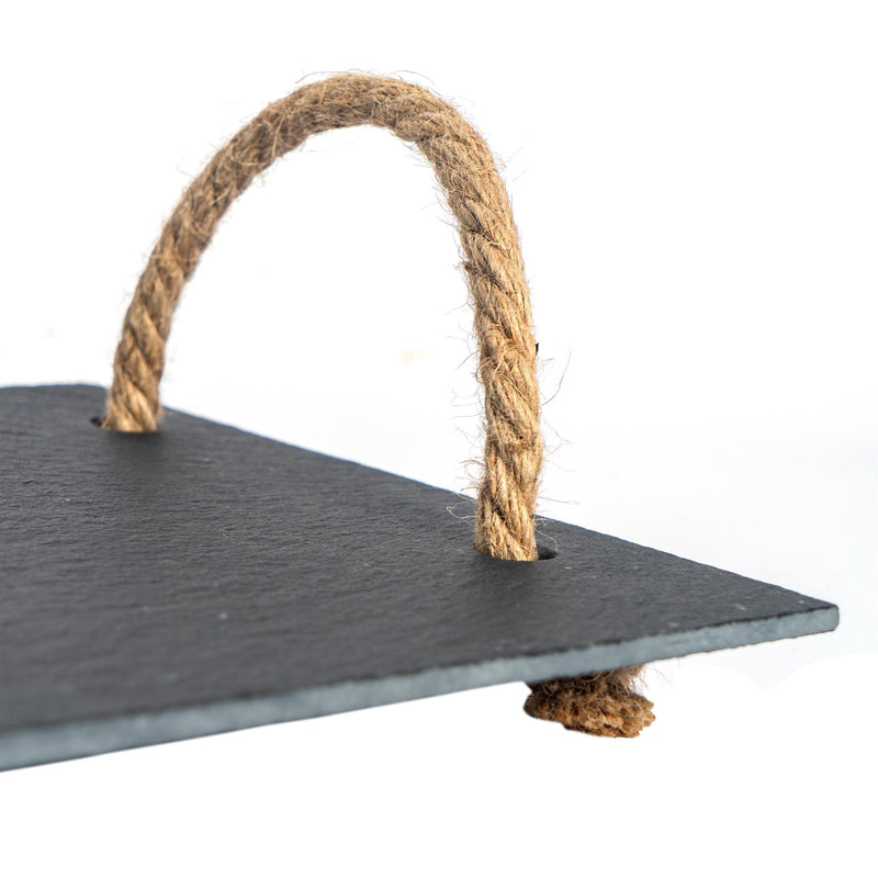 Slate Serving Tray with Vintage Rope Handles Argon Tableware Slate Tray