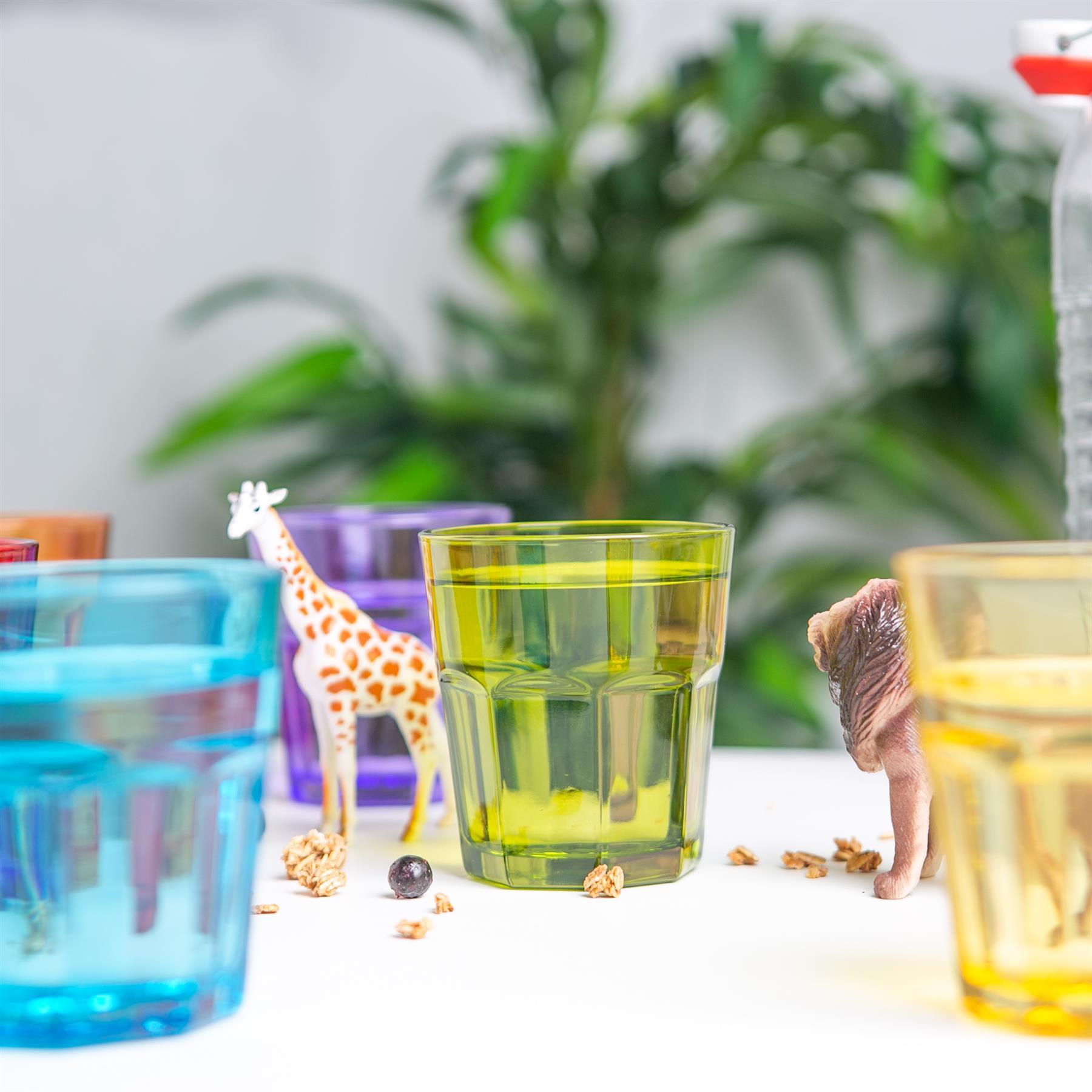 305ml Coloured Water Glasses - Pack of Six