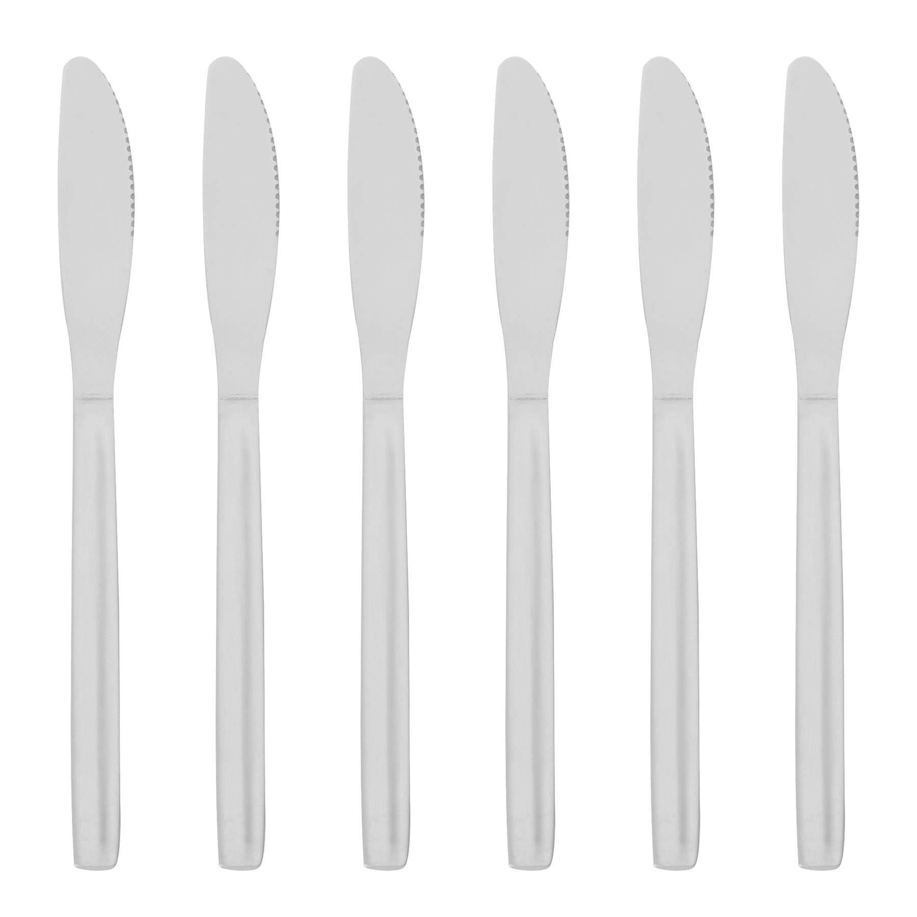 Classic Stainless Steel Dinner Knives - Pack of 6 - By Argon Tableware