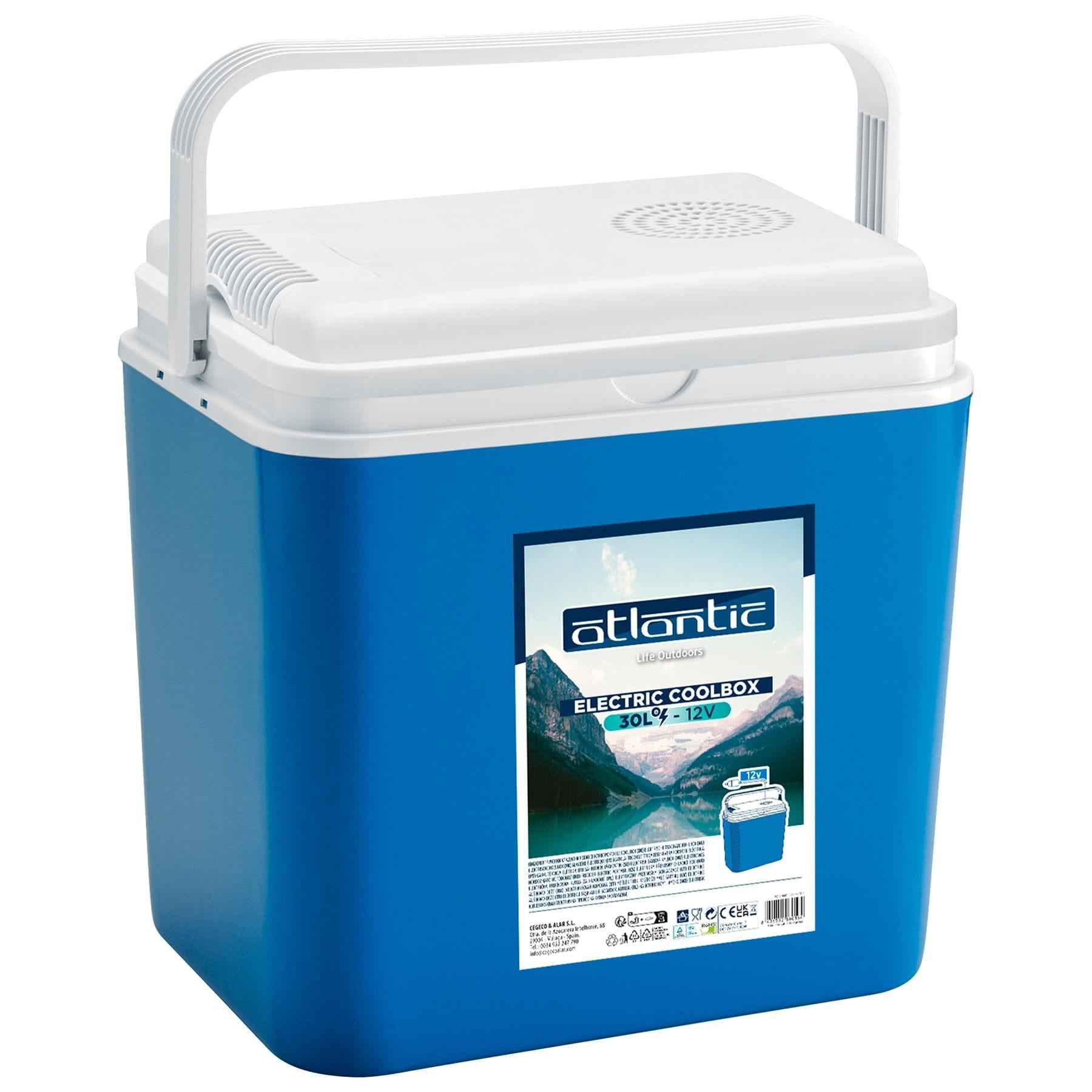 Blue 30L 12V Electric Cool Box - By Atlantic