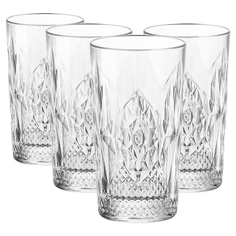 490ml Bartender Stone Highball Glasses - Pack of Four - By Bormioli Rocco