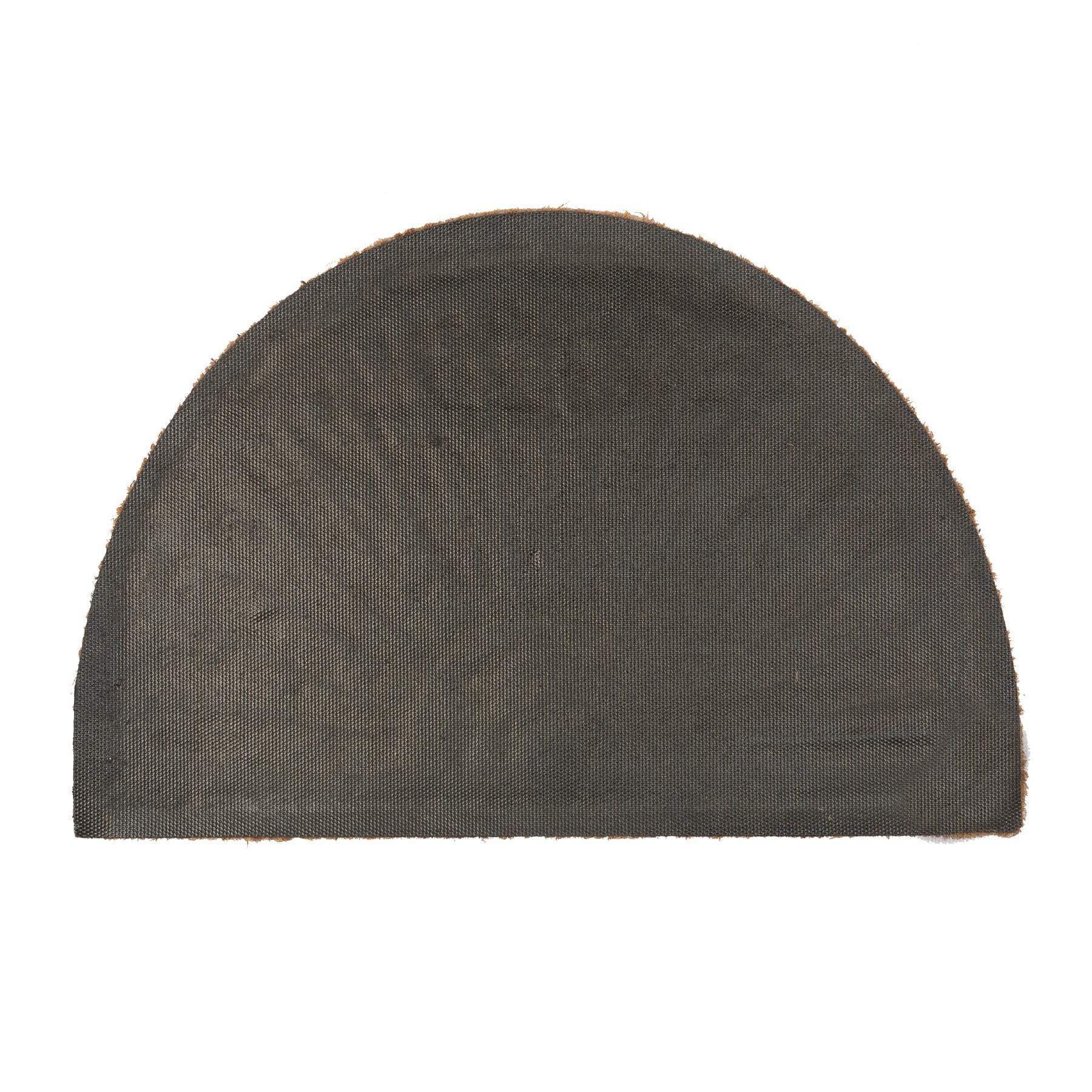60cm x 40cm Brown Embossed Coir Half Moon Door Mat