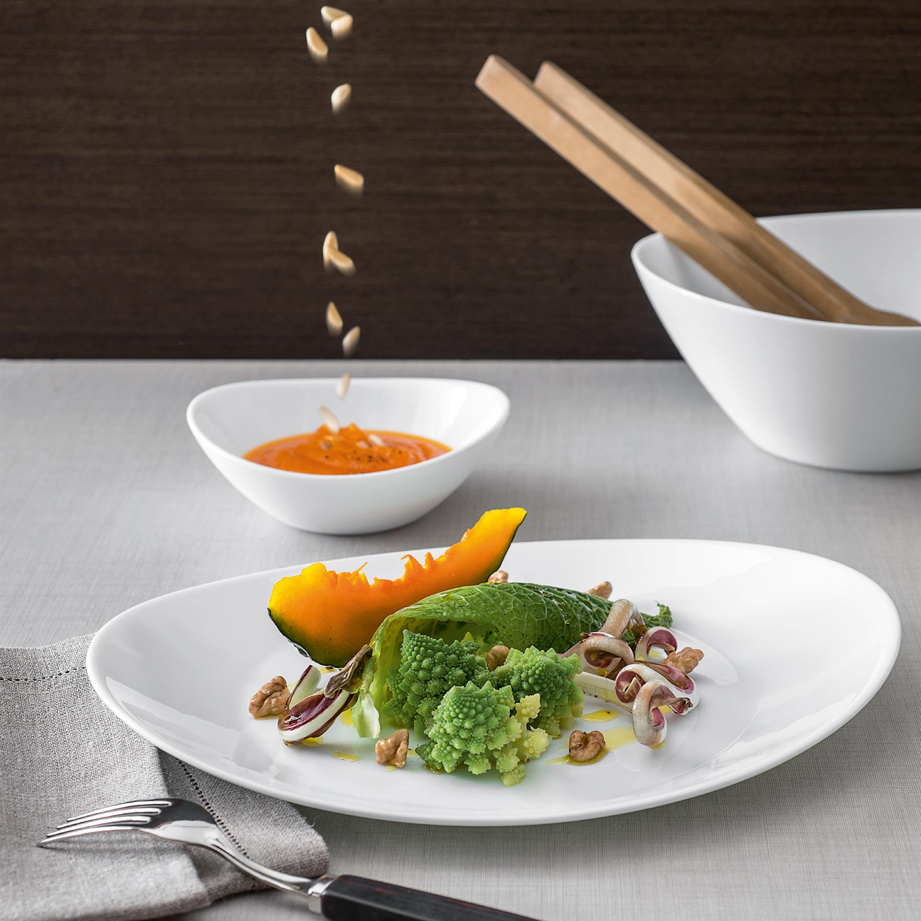 White 32cm Prometeo Oval Glass Steak Plates - Pack of 6