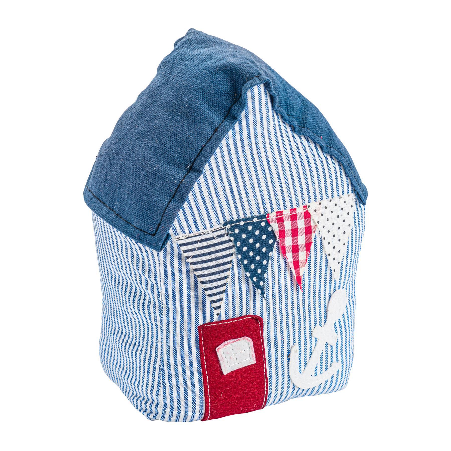 Nicola Spring Vintage Fabric Door Stop - Blue Beach Hut