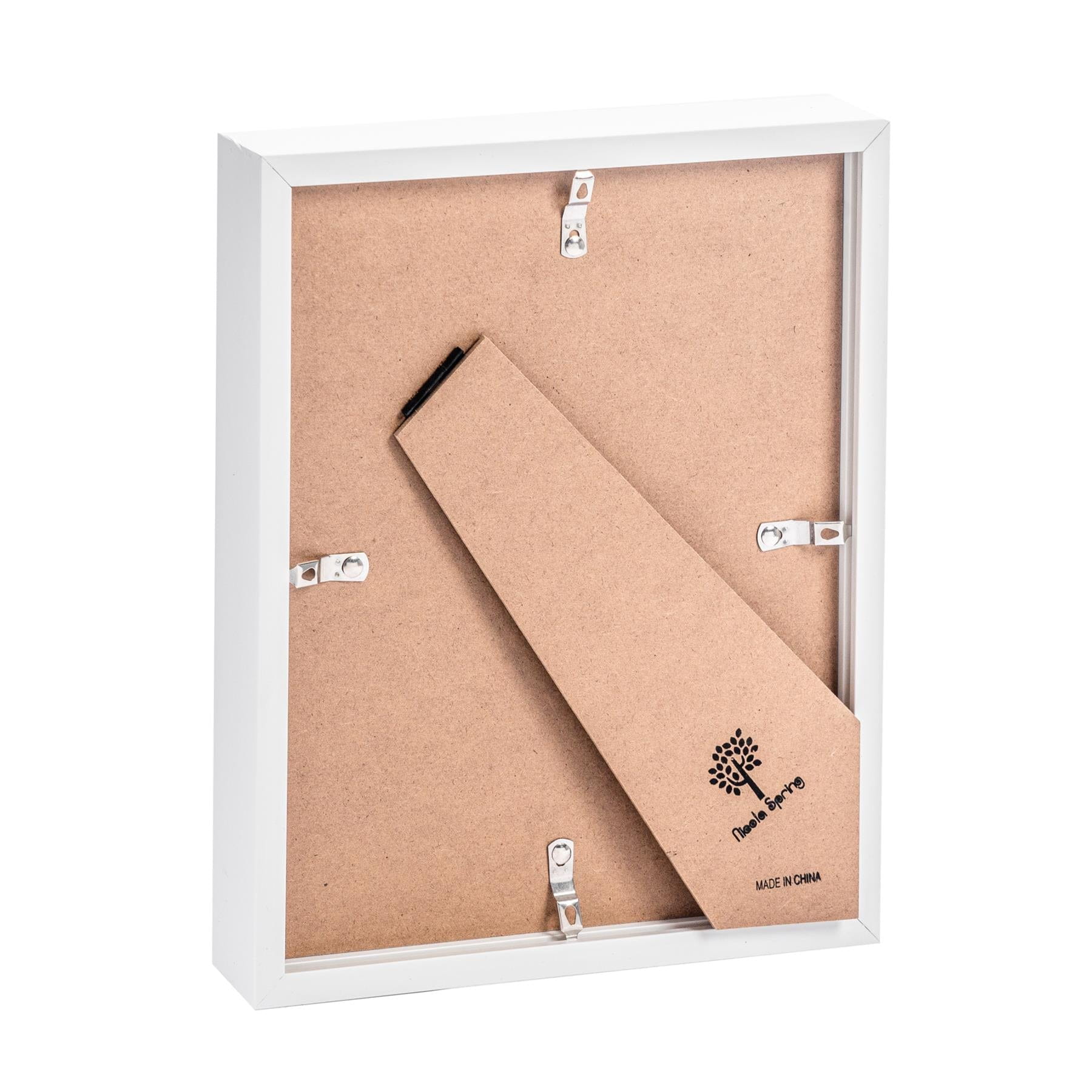 8" x 10" 3D Box Photo Frame - White