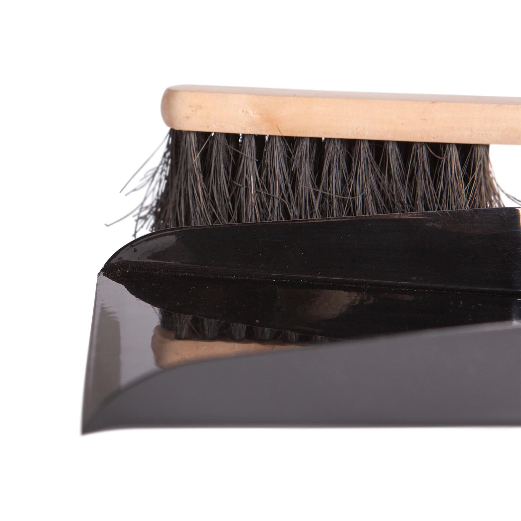 Black Fireplace Dustpan & Brush Set