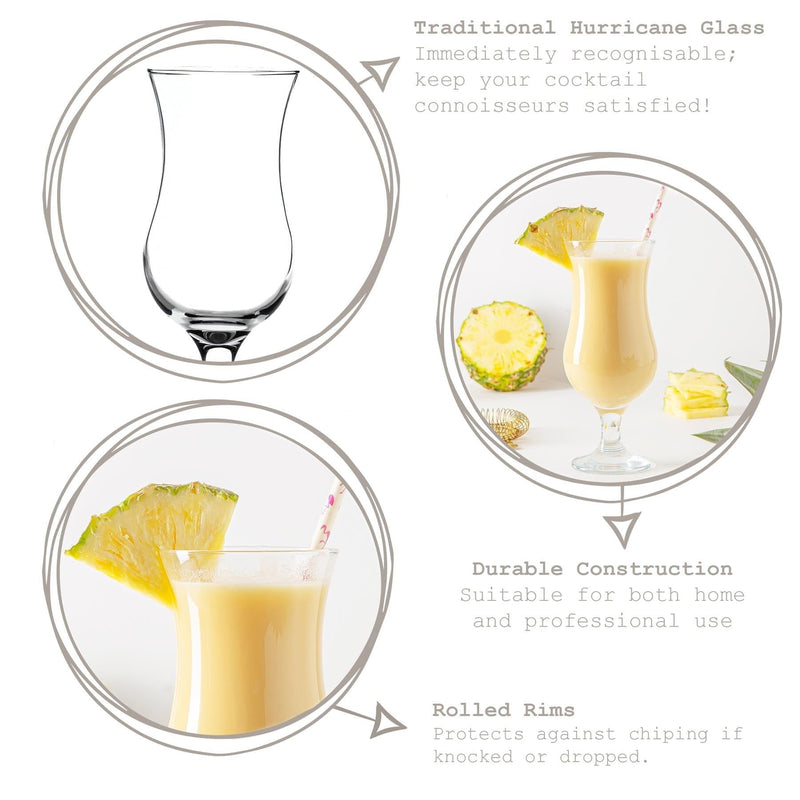 460ml Fiesta Pina Colada Glasses - Pack of Six  - By LAV