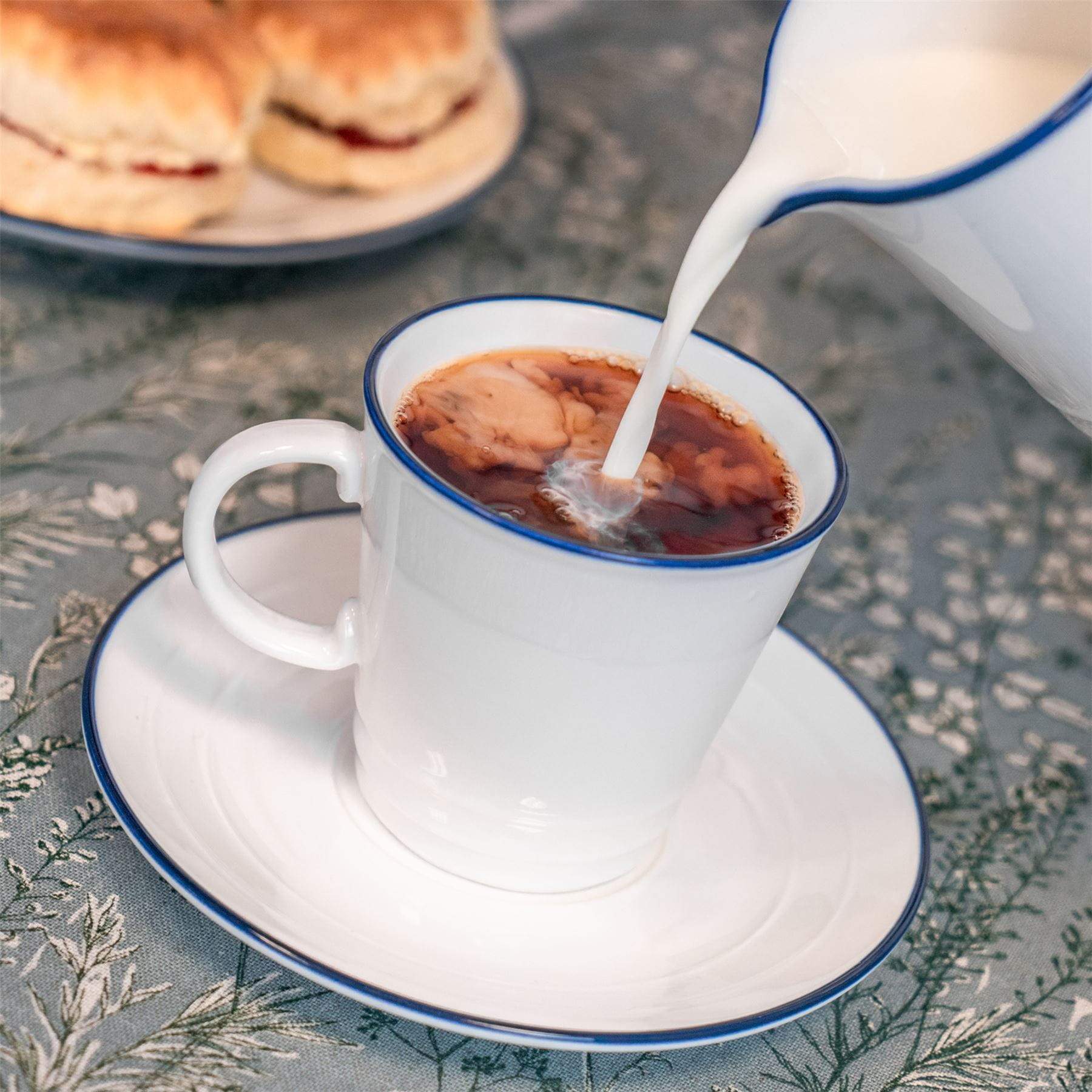 5pc Rustic White Tea for Two Set