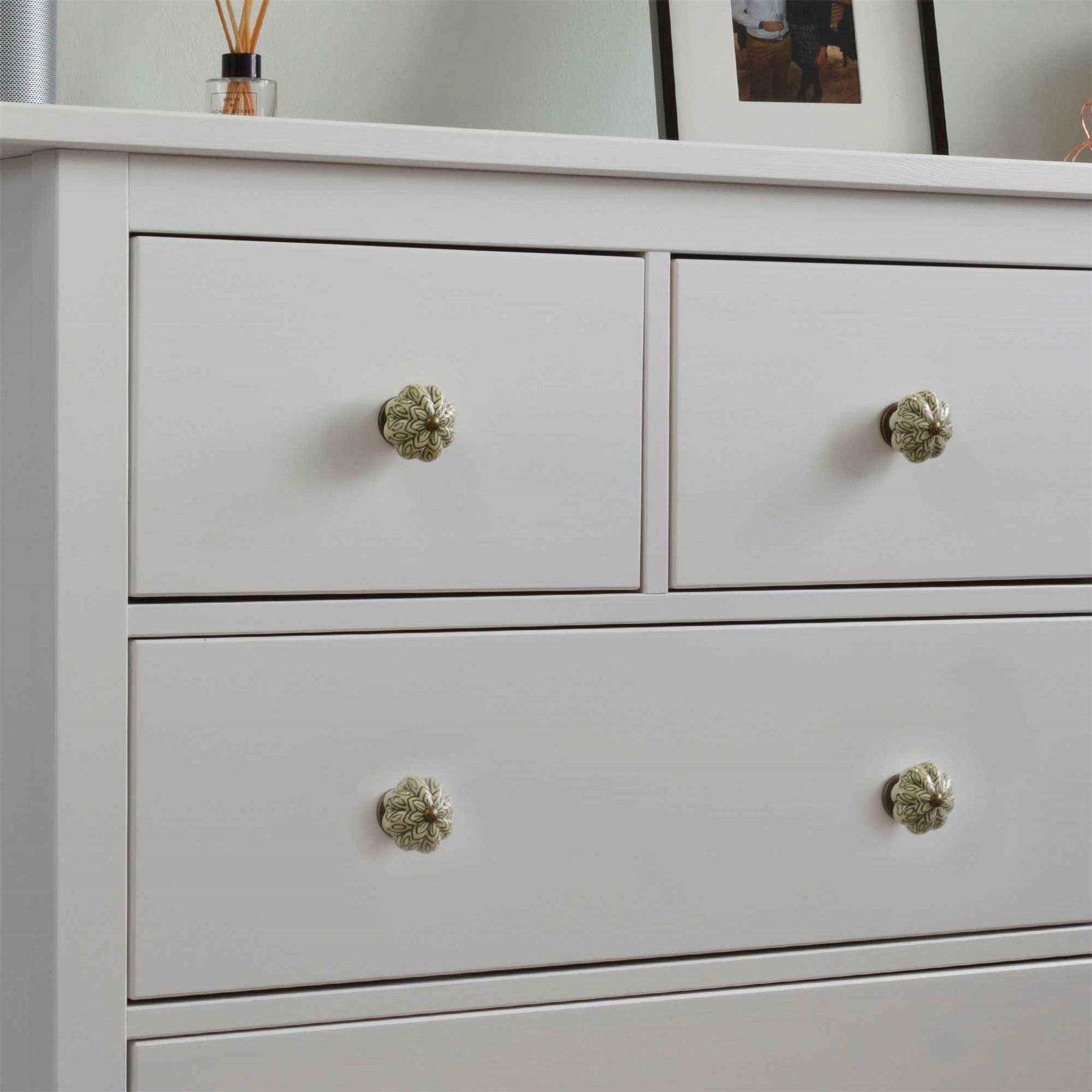 Floral Ceramic Cabinet Knobs - 9 Colours