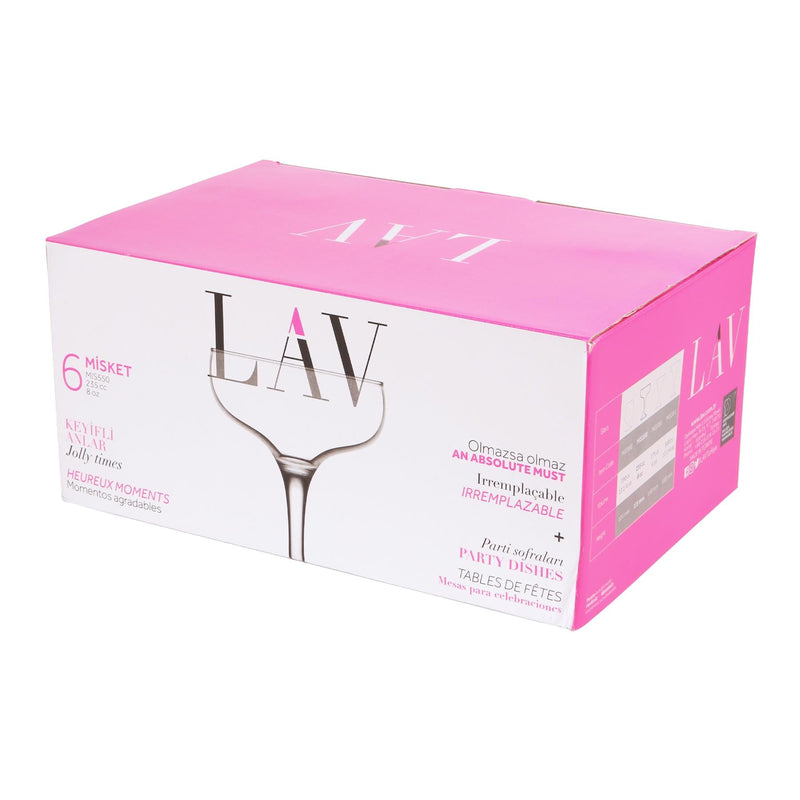 235ml Misket Champagne Cocktail Saucers - Pack of Six  - By LAV