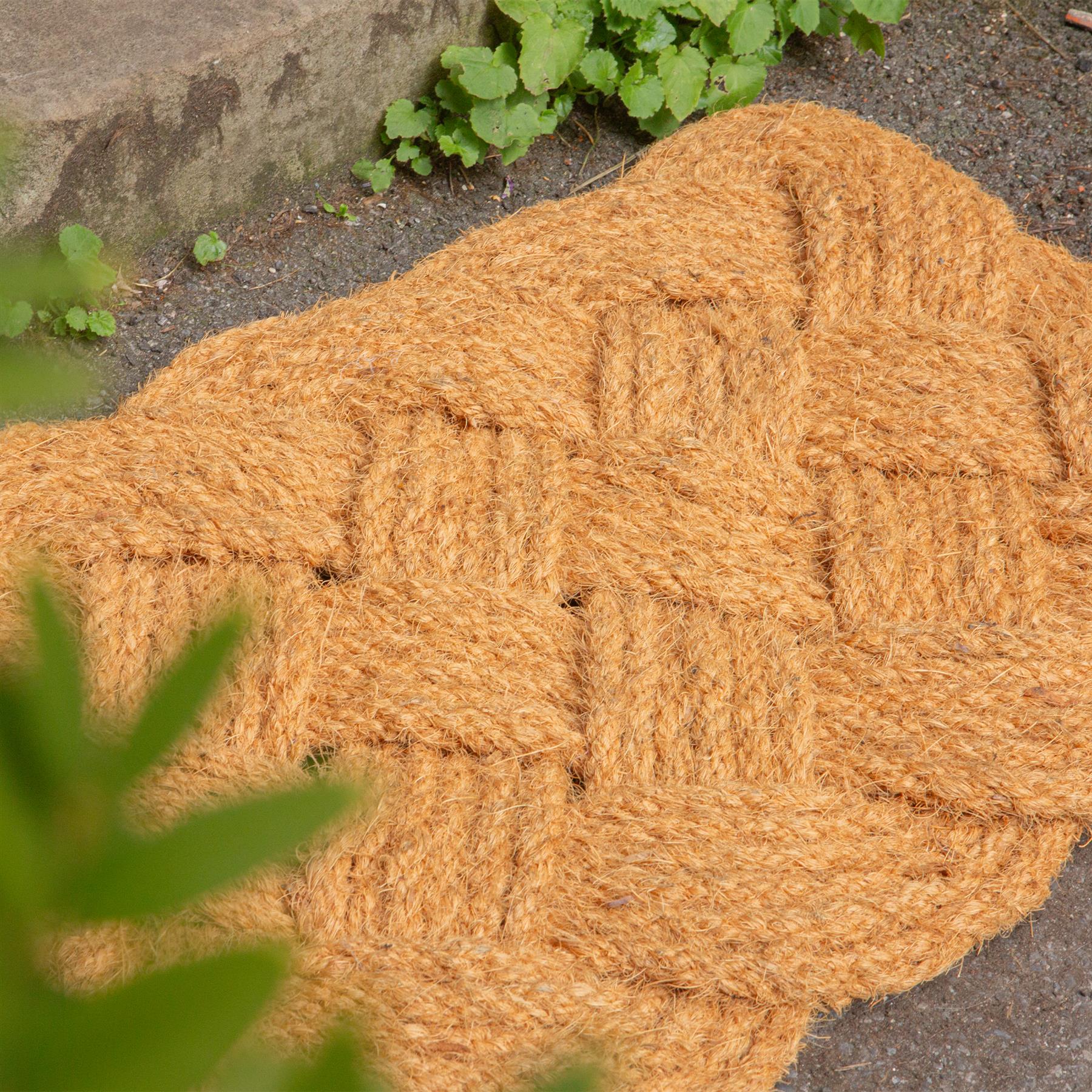 68cm x 43cm Natural Coir Knotted Door Mat