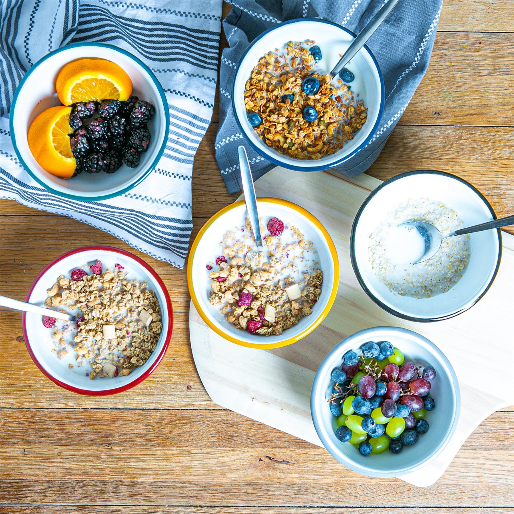 16cm White Enamel Bowls - Pack of Six