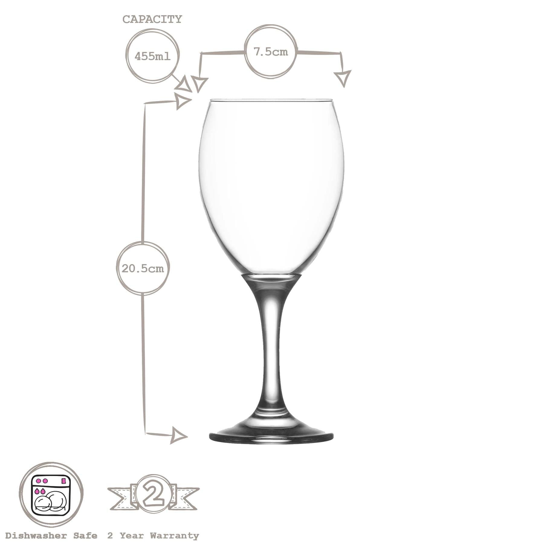 455ml Empire Red Wine Glasses - Pack of Six