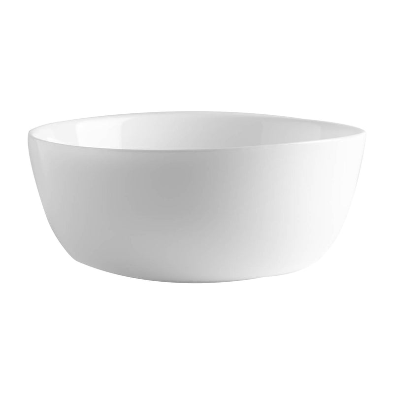 19cm White Toledo Glass Serving Bowl - By Bormioli Rocco