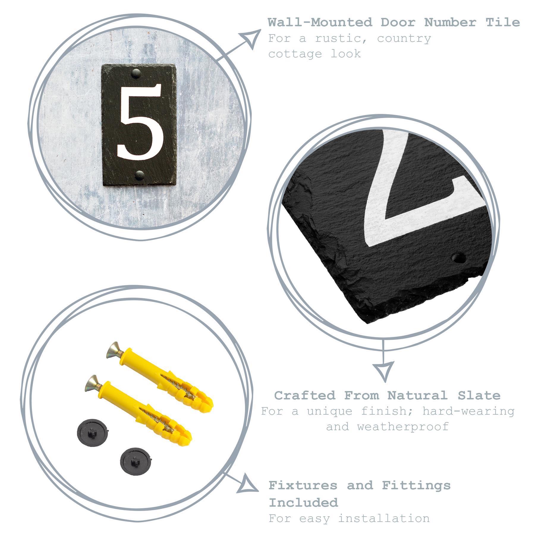 Number 8 Slate House Sign