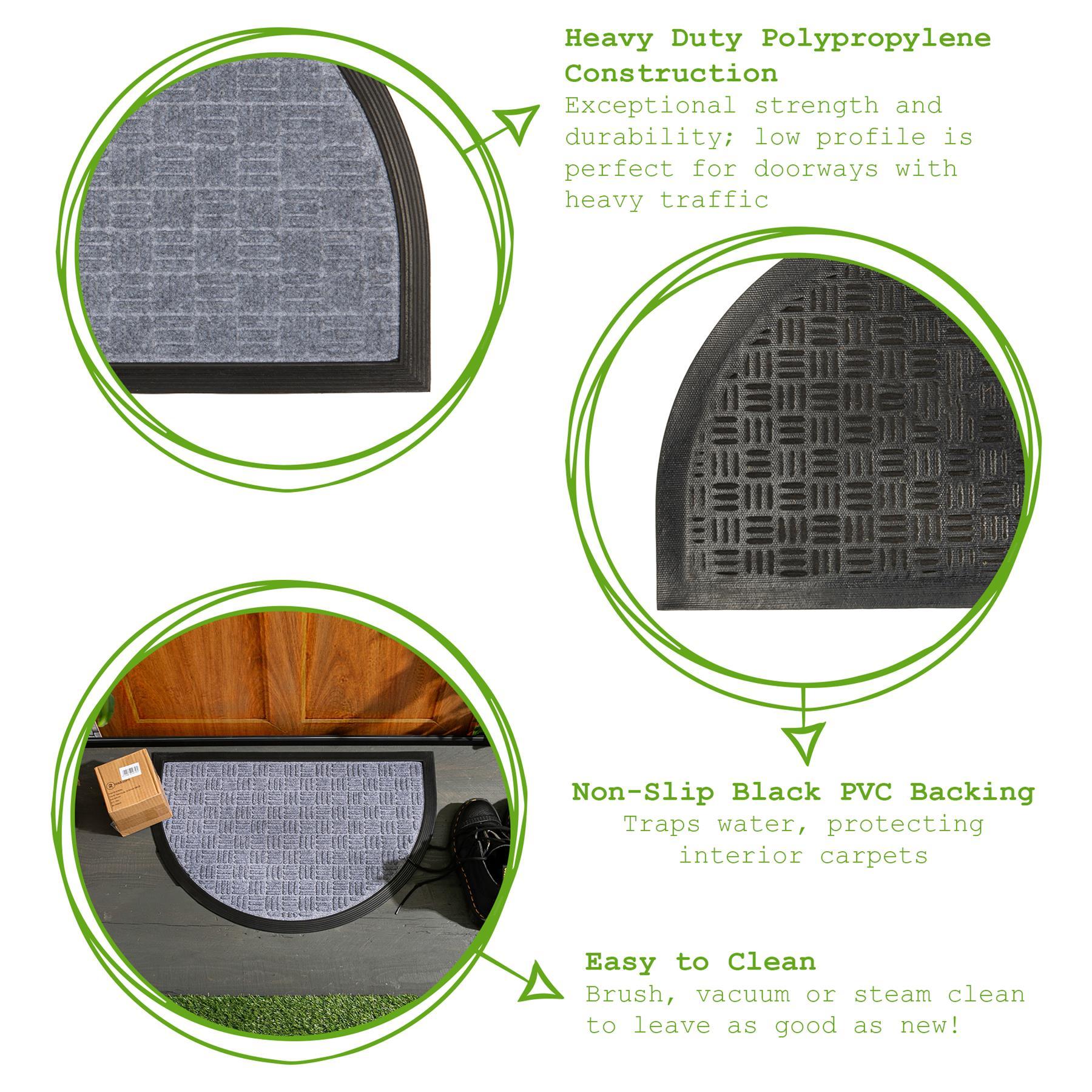 60cm x 40cm Grey Heavy Duty Door Mat
