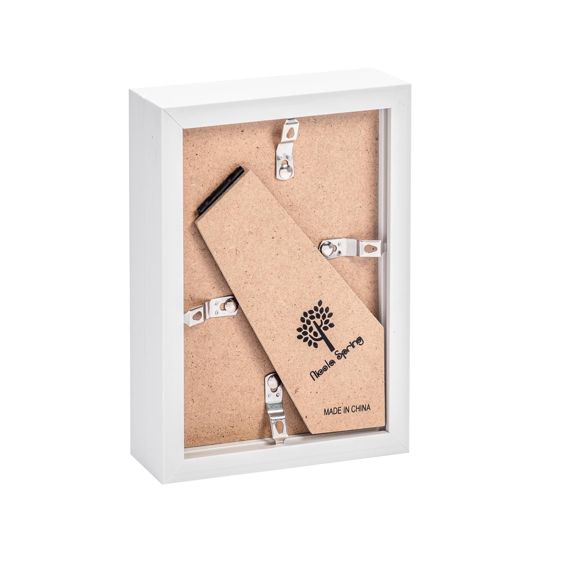 4" x 6" White 3D Box Photo Frame