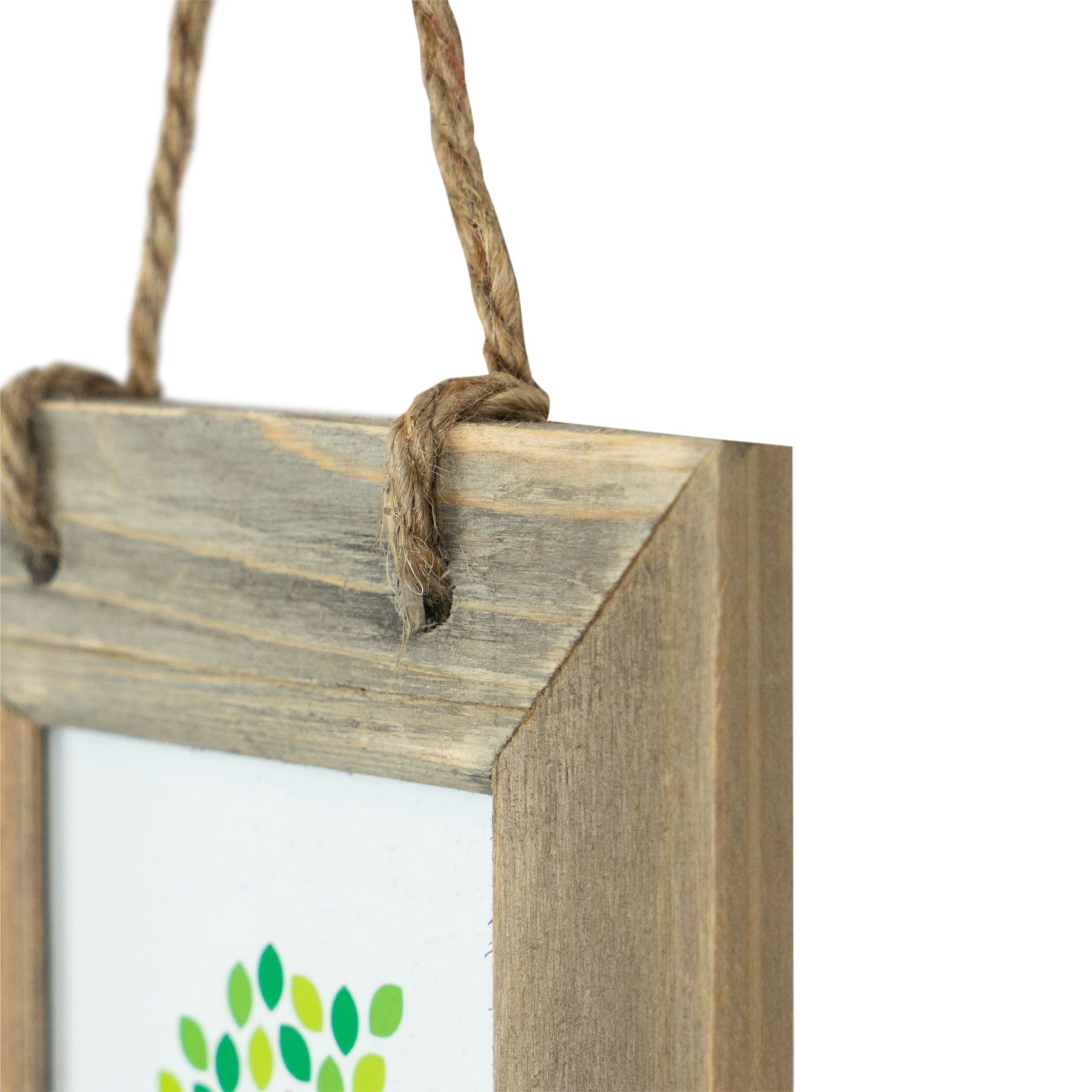 4" x 6" Natural Wooden Hanging Photo Frame