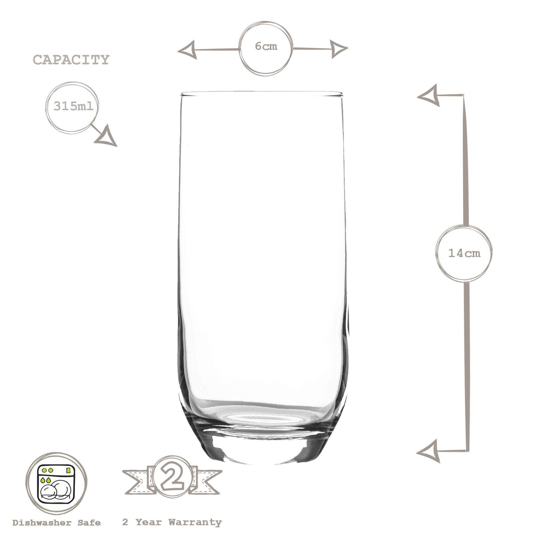 315ml Sude Highball Glasses - Pack of Six