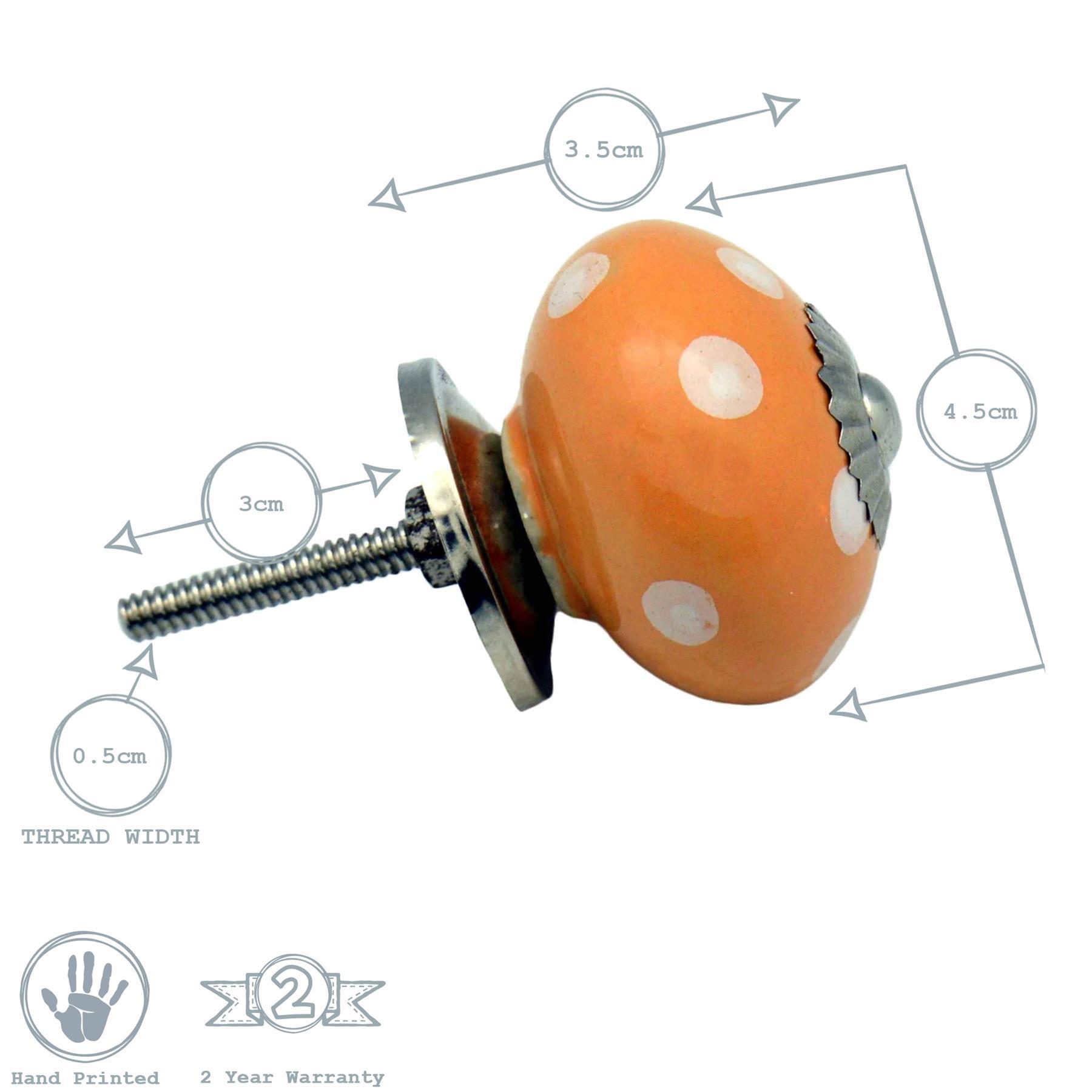 Round Ceramic Cabinet Knobs - Spot - 9 Colours