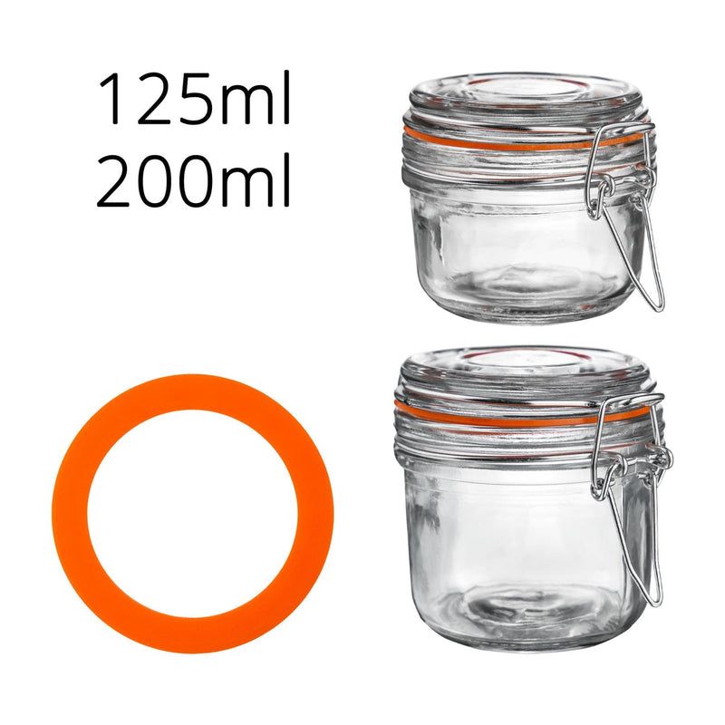 Medium Glass Storage Jar Seals - Pack of Six - By Argon Tableware