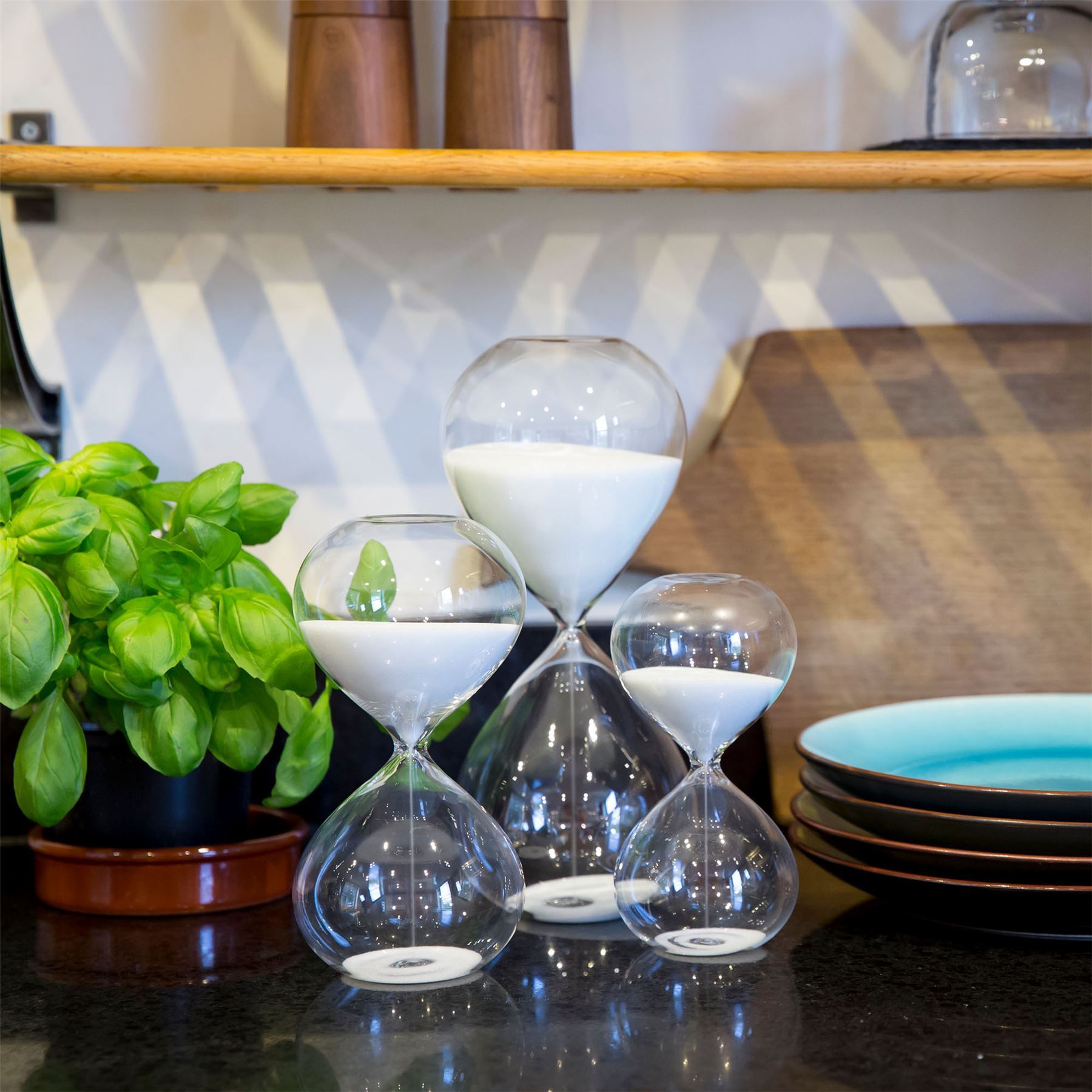 3pc Glass Sand Timer Set - 3 Sizes