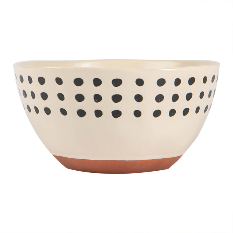 15cm Spotted Rim Stoneware Cereal Bowl - By Nicola Spring