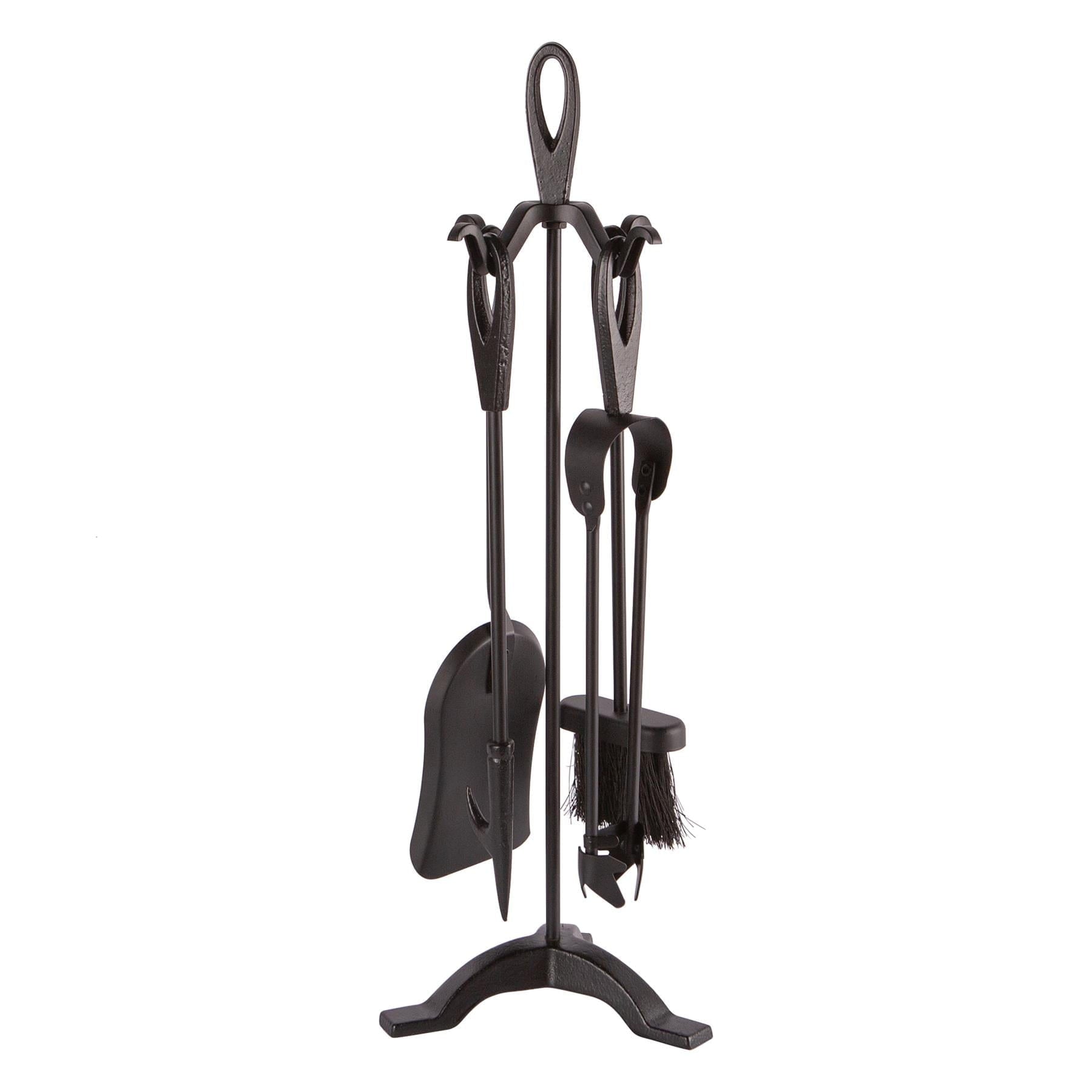 5pc Black Slindon Fireside Companion Set - By Hammer & Tongs