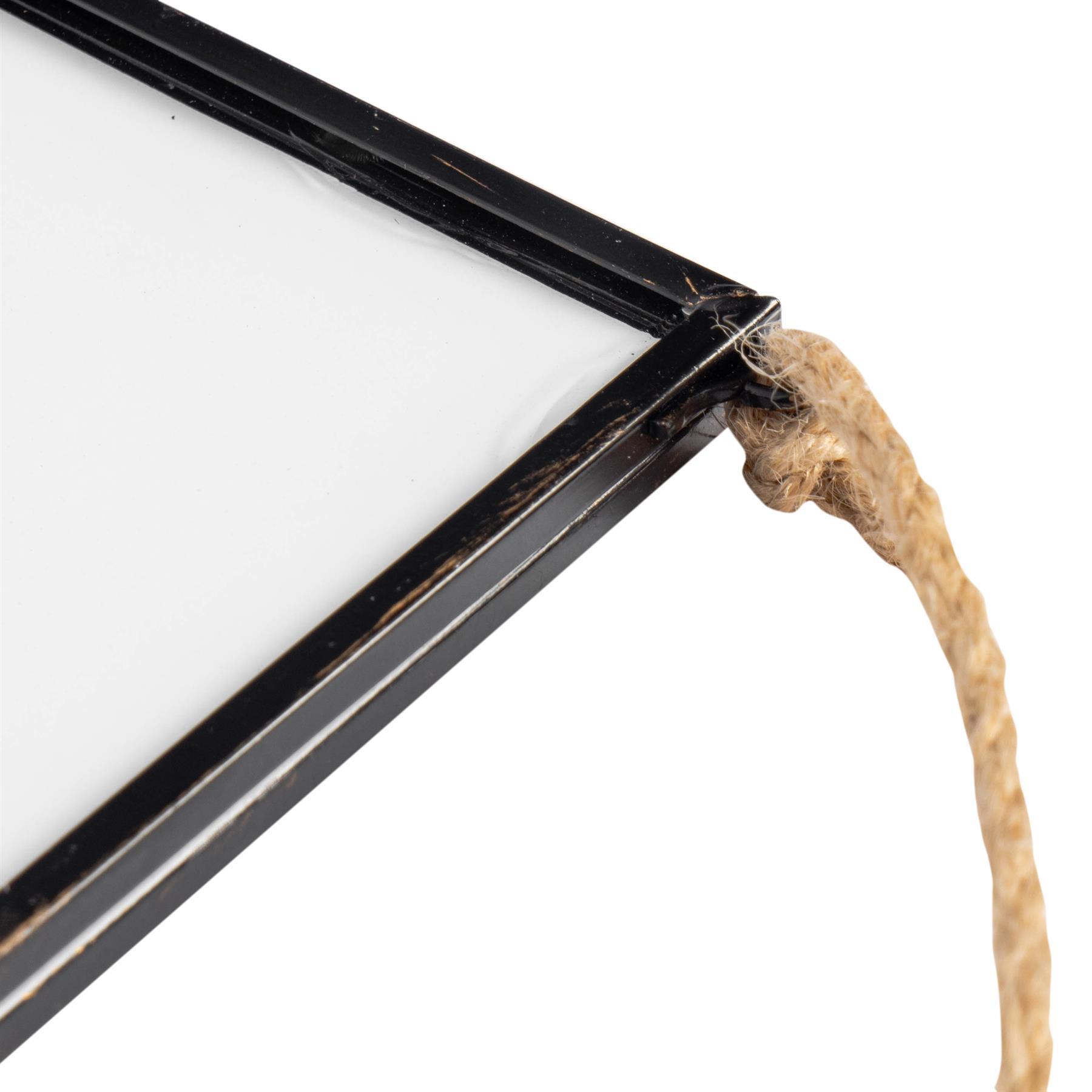 5" x 7" Black Hanging Metal Photo Frame