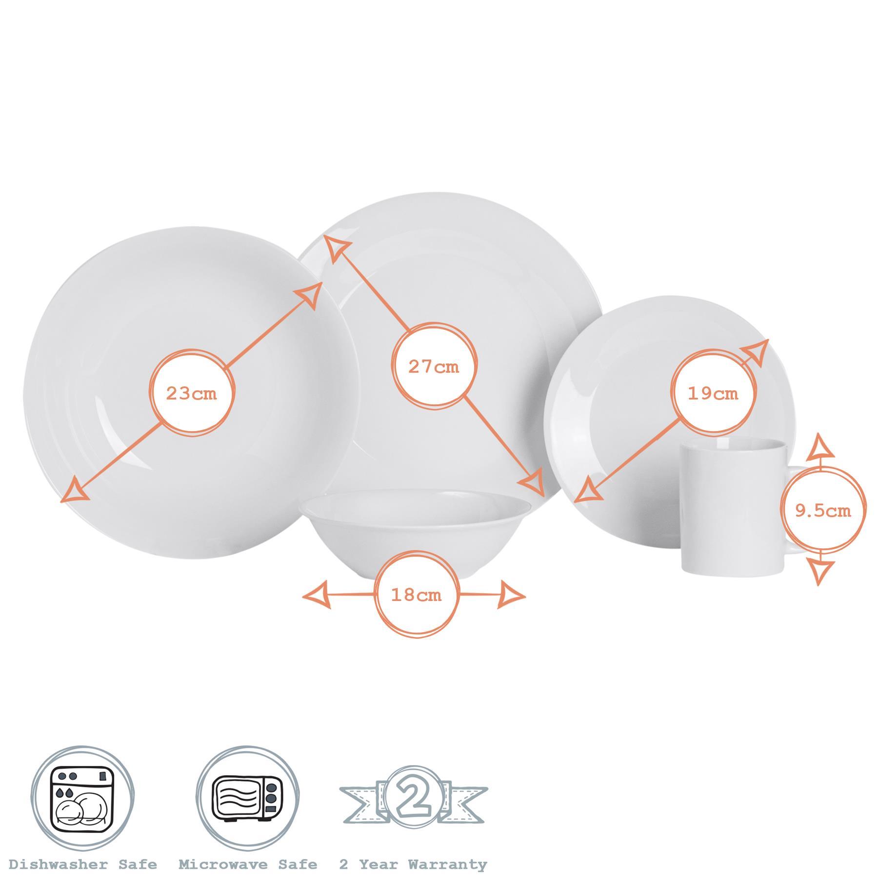 30pc White Dinner Set