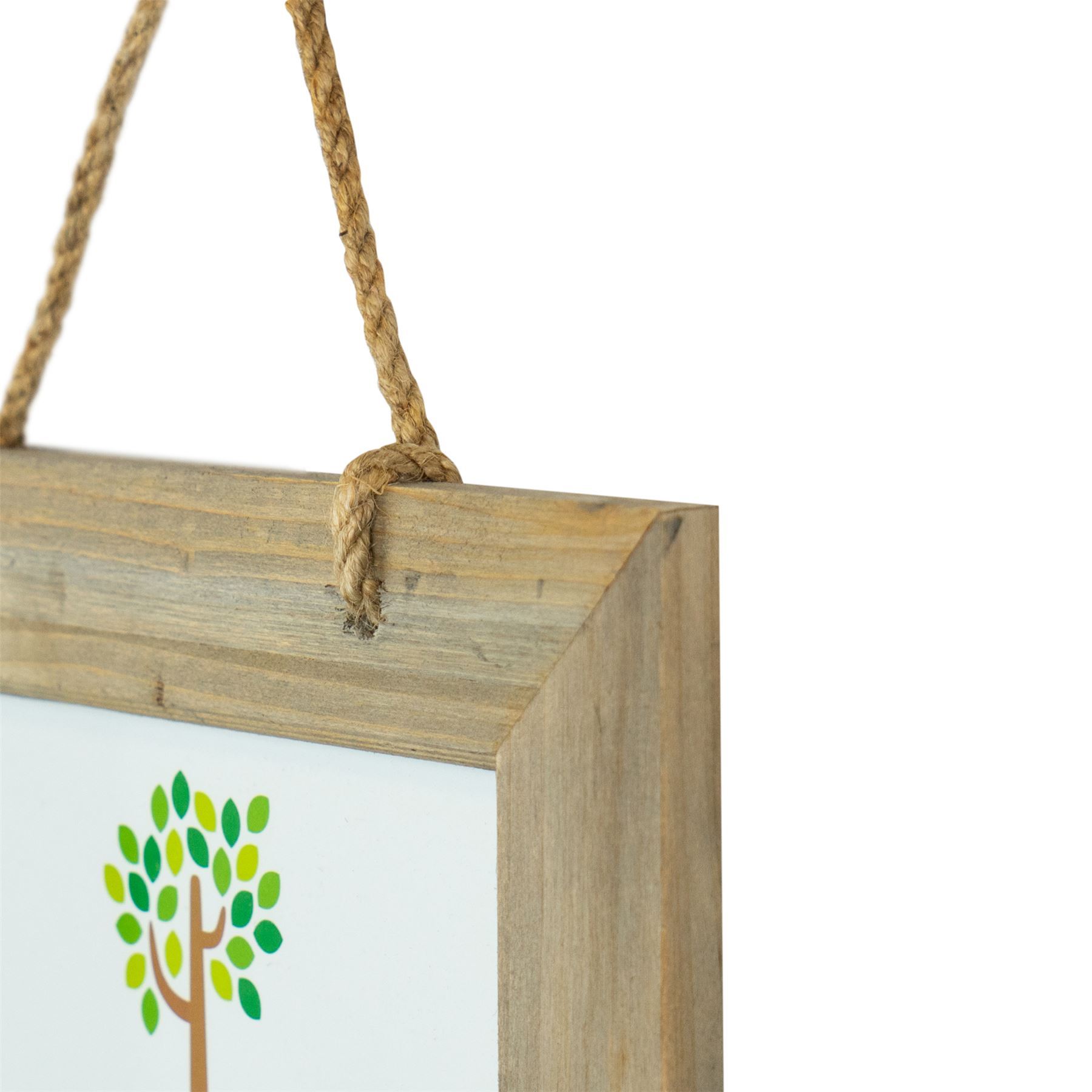 7" x 5" Natural Wooden Hanging Photo Frame