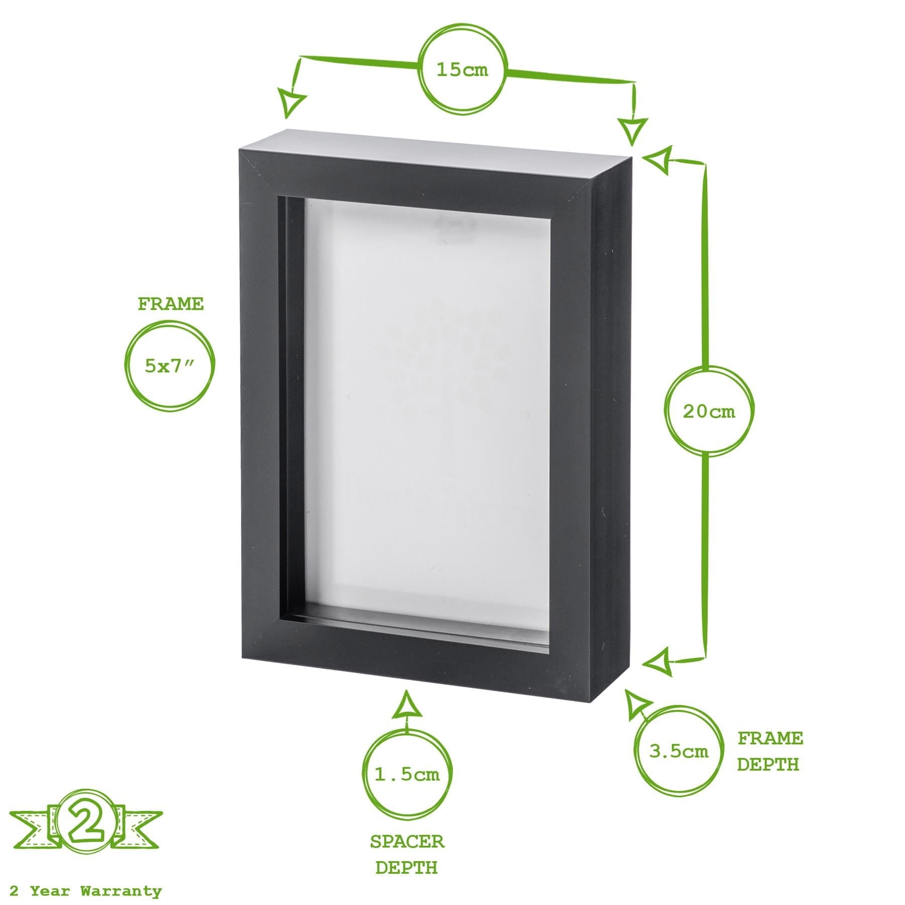 5" x 7" White 3D Box Photo Frame