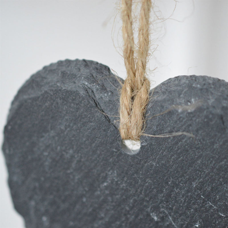 7cm Slate Heart Hanging Tag - By Nicola Spring