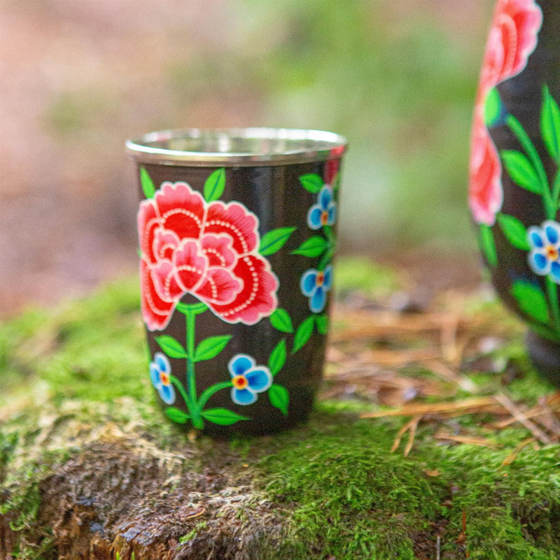 Peony 300ml Hand-Painted Picnic Cup - By BillyCan