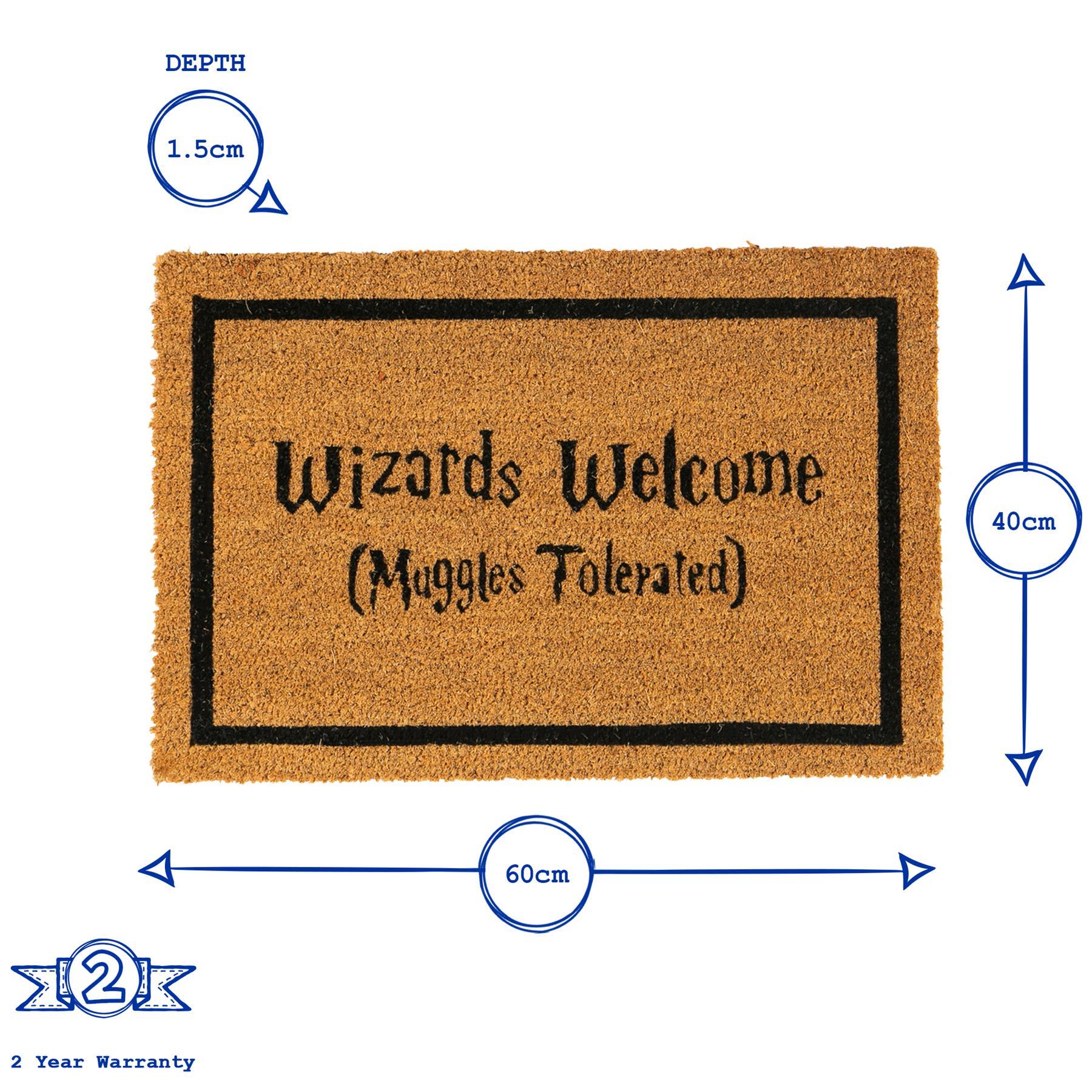 60cm x 40cm Wizards Welcome Coir Door Mat