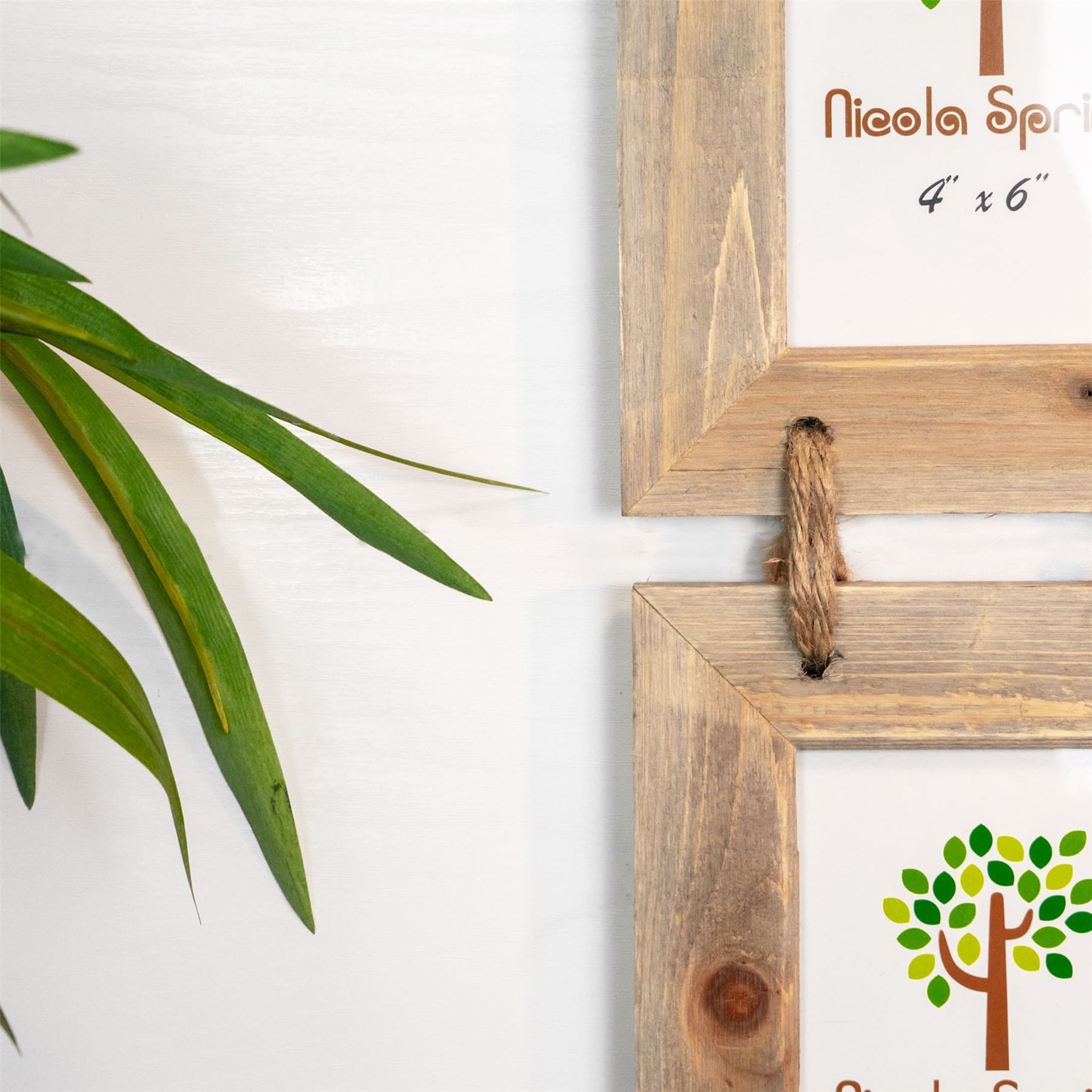 4" x 6" Wooden Hanging Triple Photo Frame