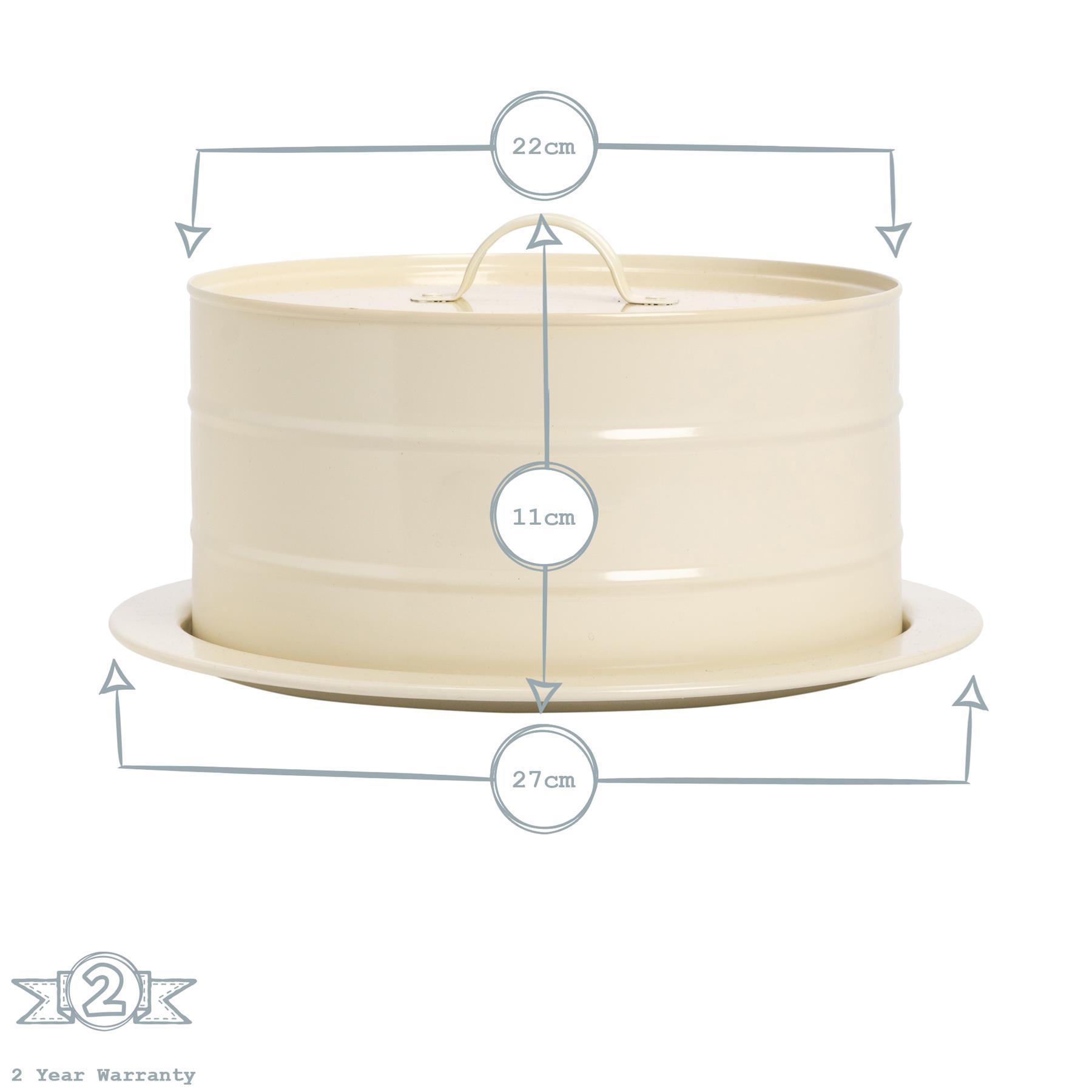 Cream Vintage Metal Cake Tin