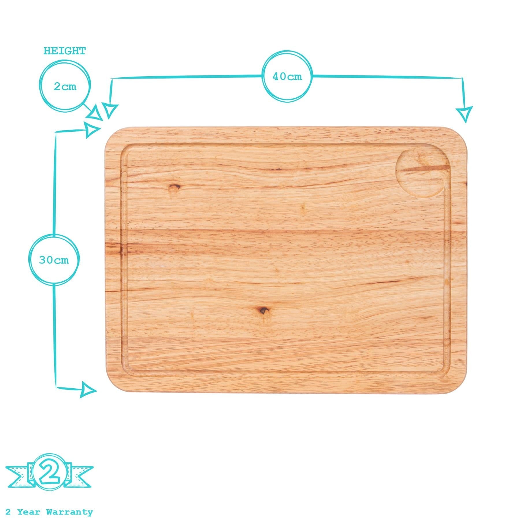 40cm x 30cm Rectangular Wooden Chopping Board