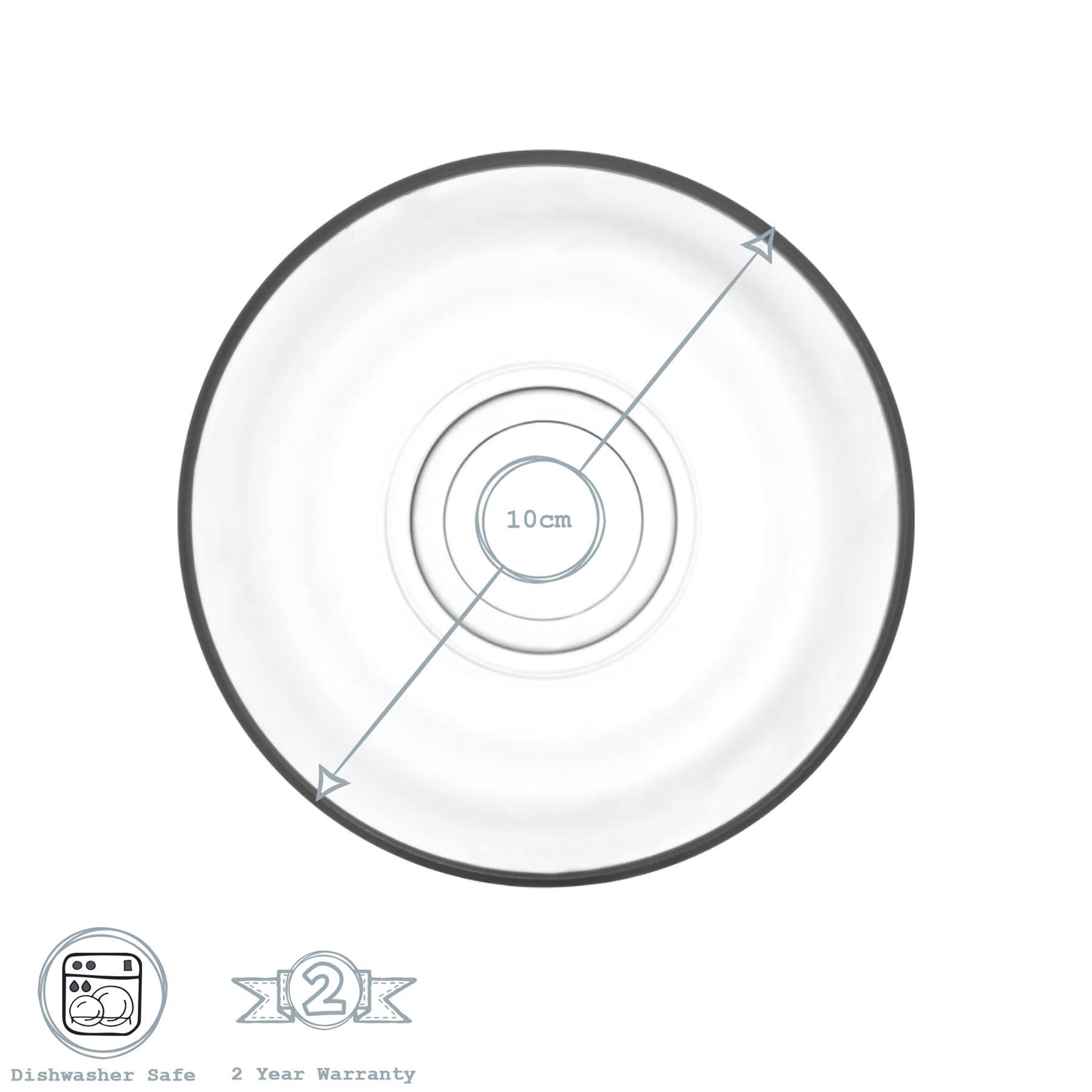 10cm Klasik Turkish Tea Glass Saucer - Pack of Six